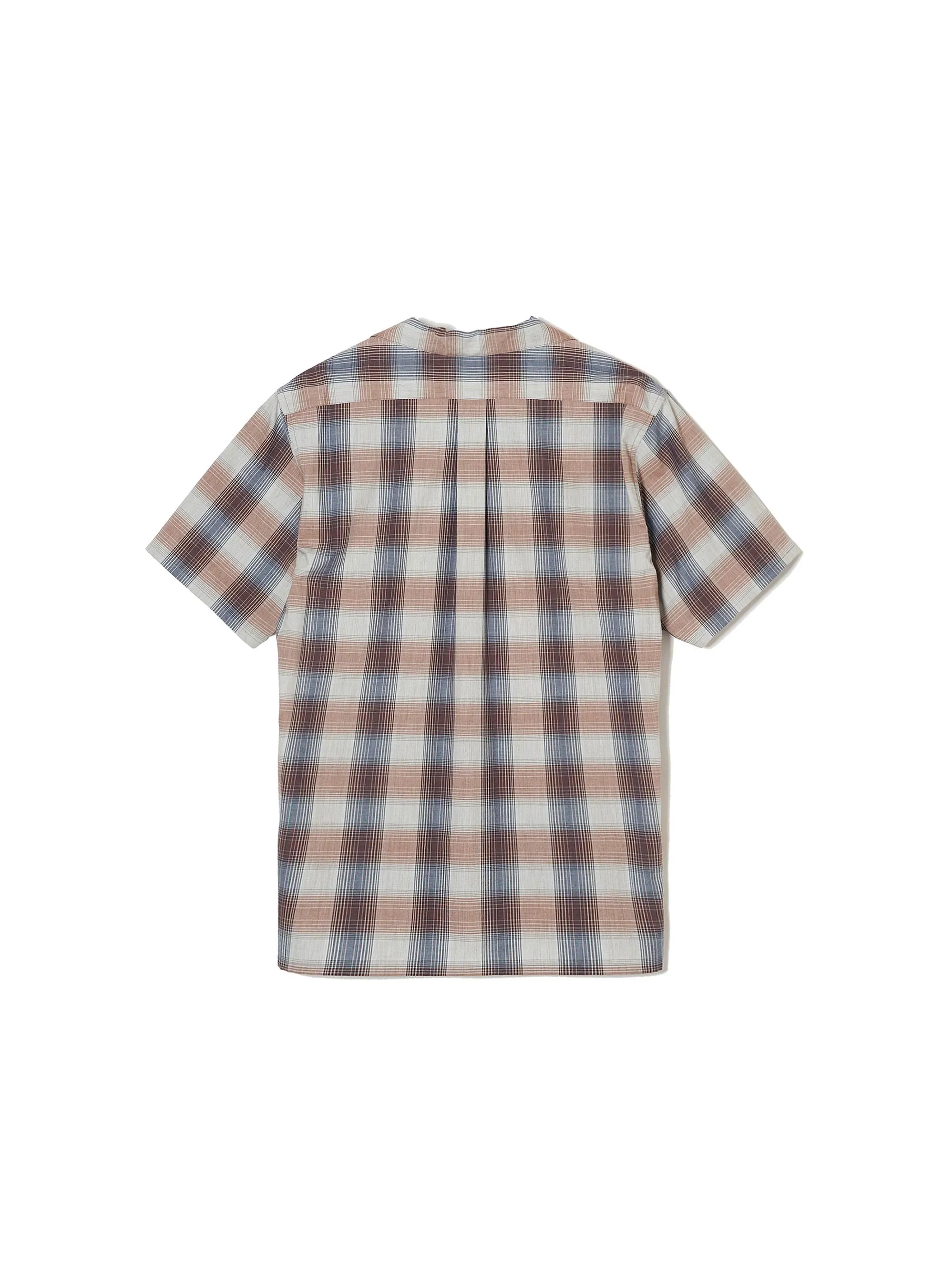 YAK OMBRE PLAID OPEN COLLAR BLOUSE HALF SLEEVE sold by Sugar Hill Tokyo product image thumbnail 4