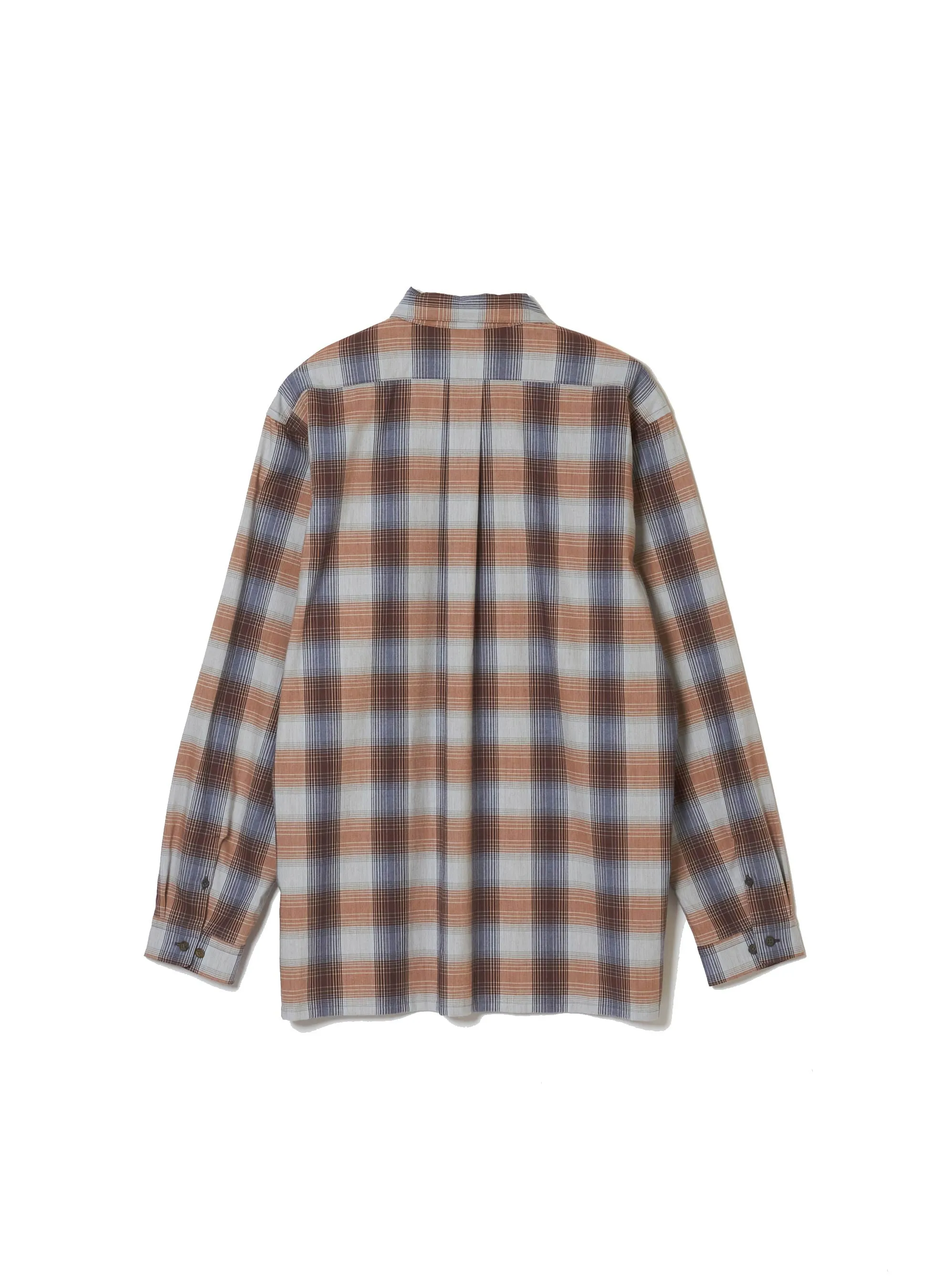 YAK OMBRE PLAID OPEN COLLAR BLOUSE sold by Sugar Hill Tokyo product image thumbnail 2