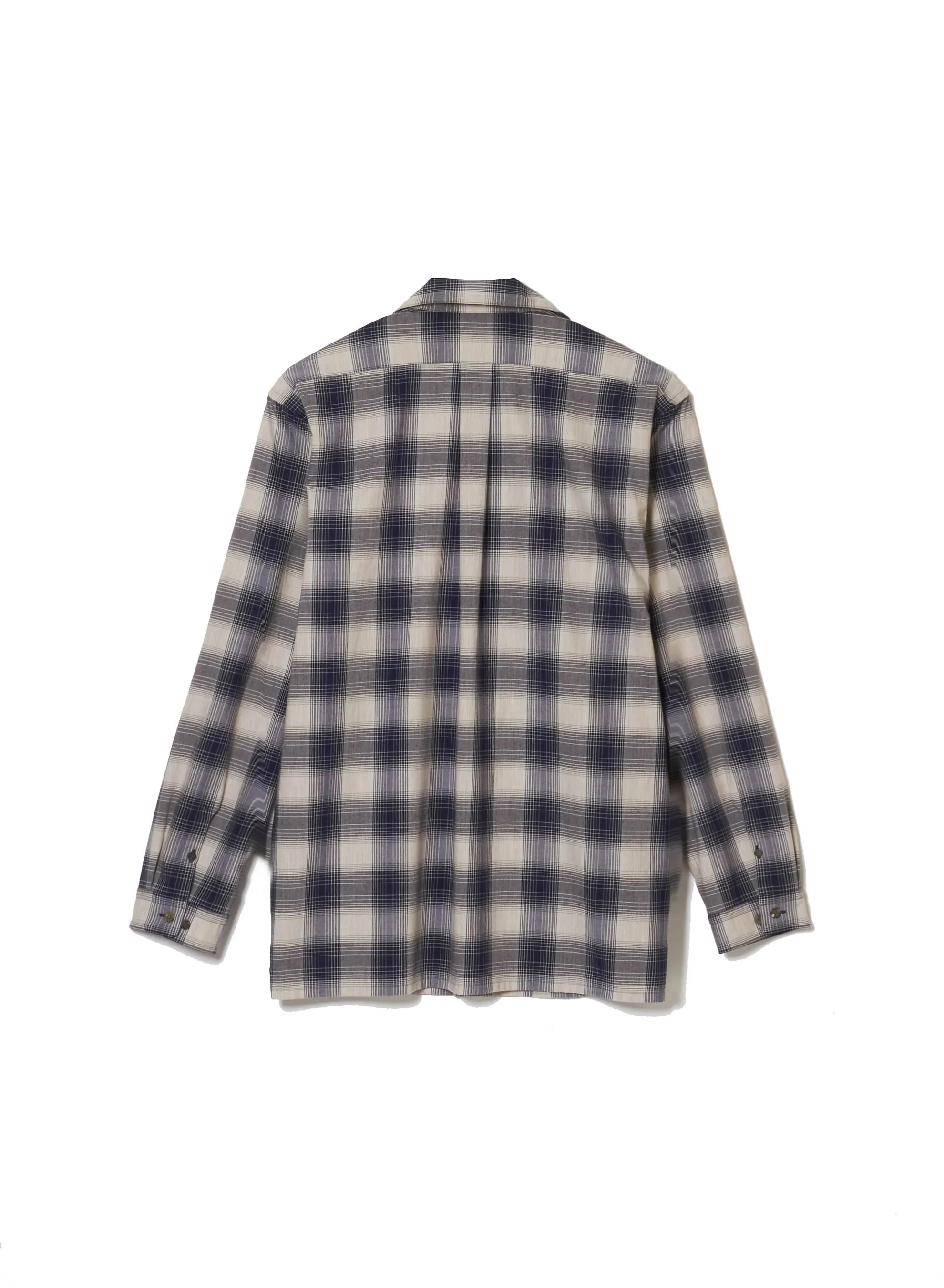 YAK OMBRE PLAID OPEN COLLAR BLOUSE sold by Sugar Hill Tokyo product image thumbnail 4