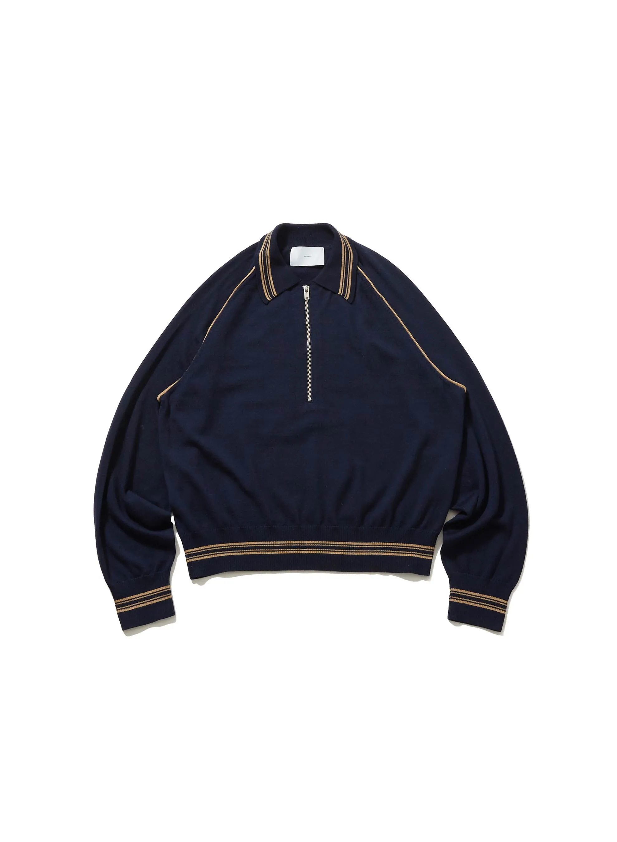 ZIP-UP LINE KNIT POLO SHIRT sold by Sugar Hill Tokyo product image thumbnail 3