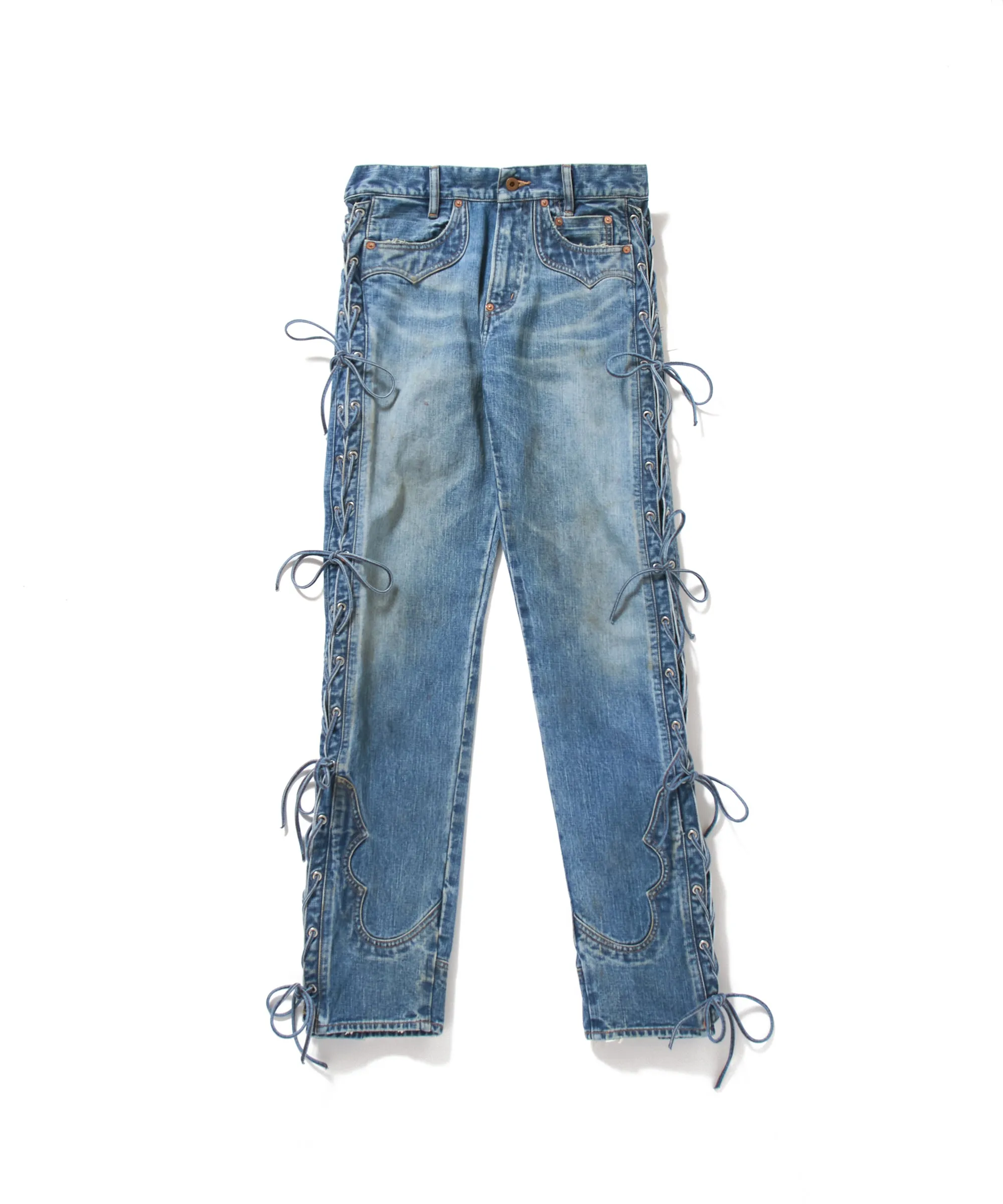FADED BIKER DENIM PANTS sold by Sugar Hill Tokyo