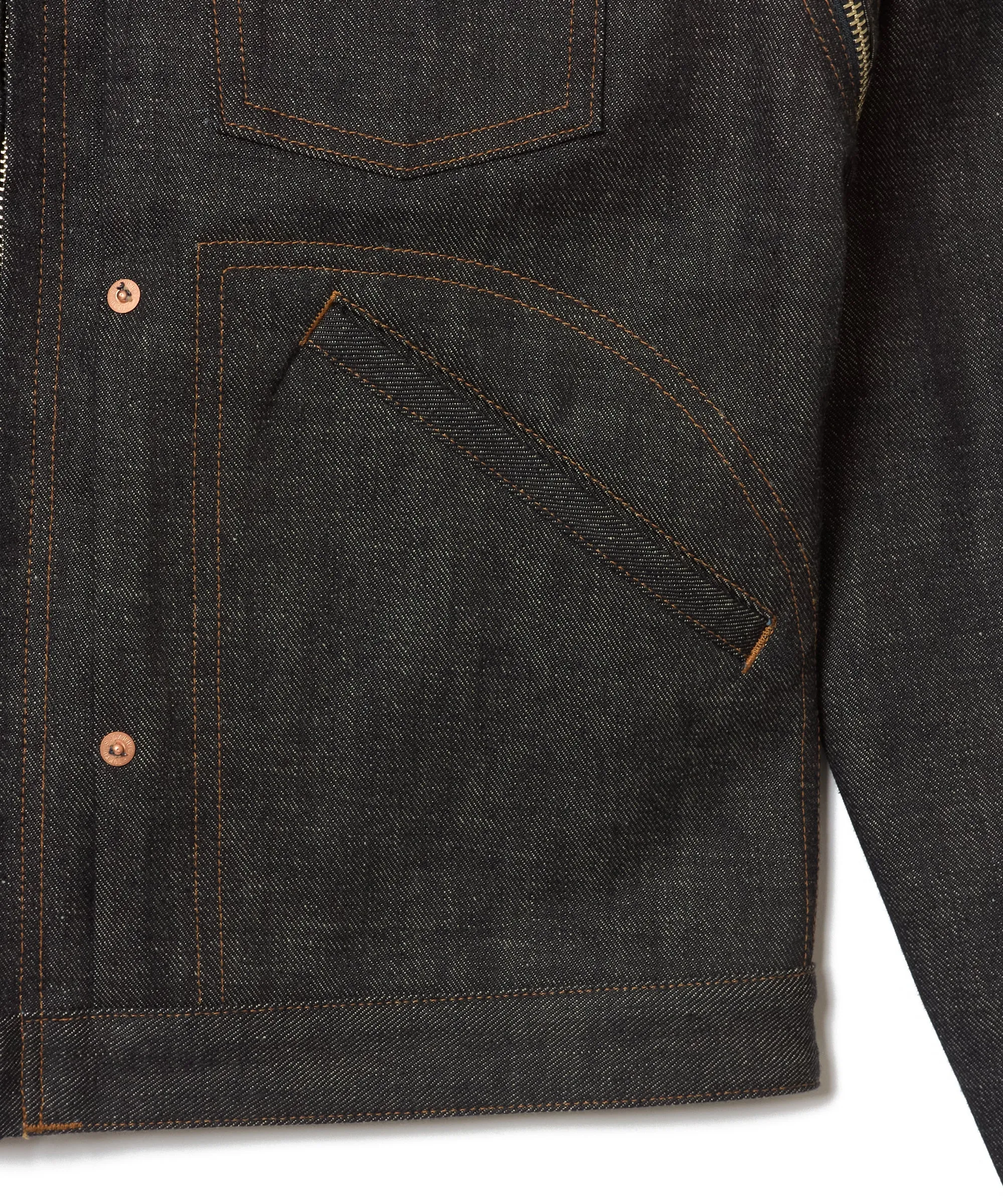 RIGID ZIP DENIM JACKET sold by Sugar Hill Tokyo product image thumbnail 5