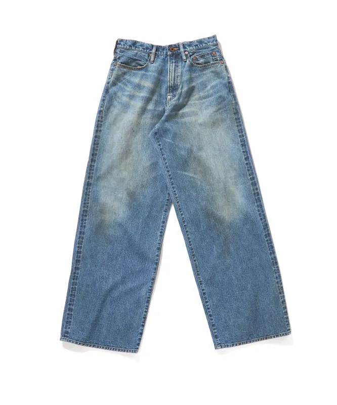 FADED MODERN DENIM PANTS WIDE CUT sold by Sugar Hill Tokyo