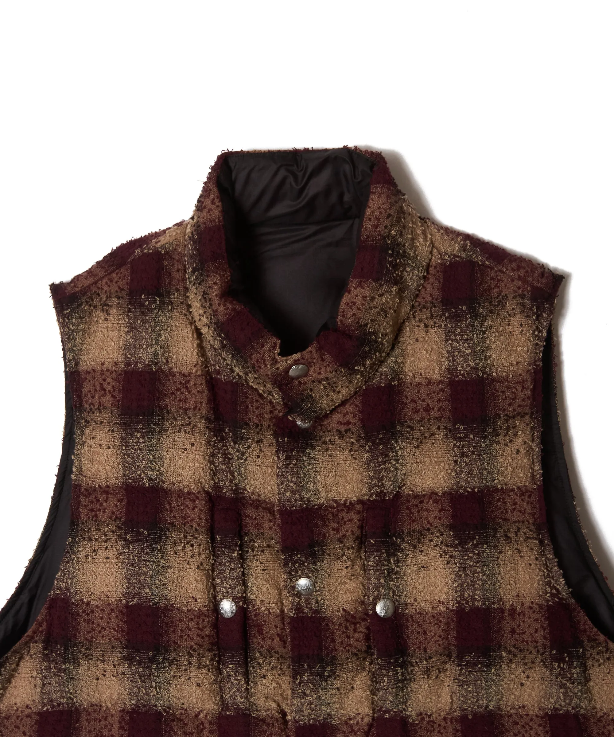 PLAID PUFFER REVERSIVLE VEST sold by Sugar Hill Tokyo product image thumbnail 5