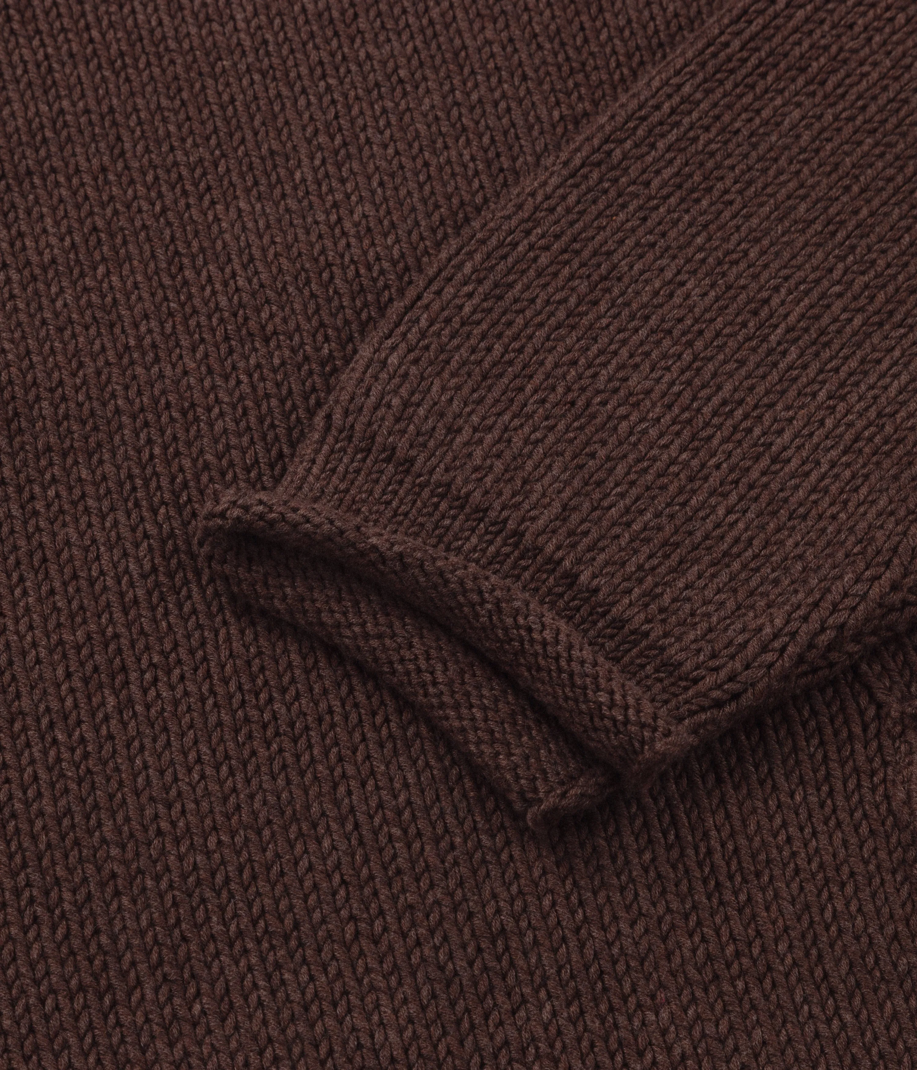 Cotton Fisherman Sweater, Brown sold by XENIA TELUNTS product image thumbnail 4
