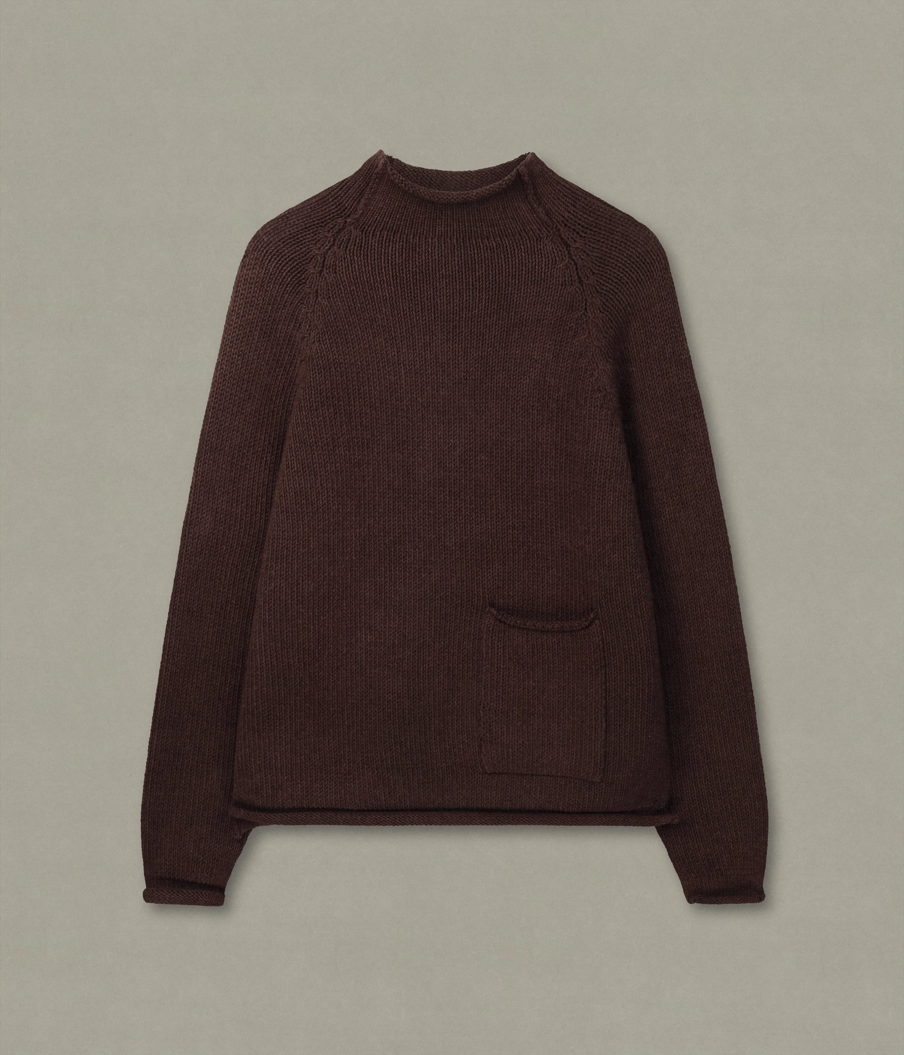 Cotton Fisherman Sweater, Brown sold by XENIA TELUNTS