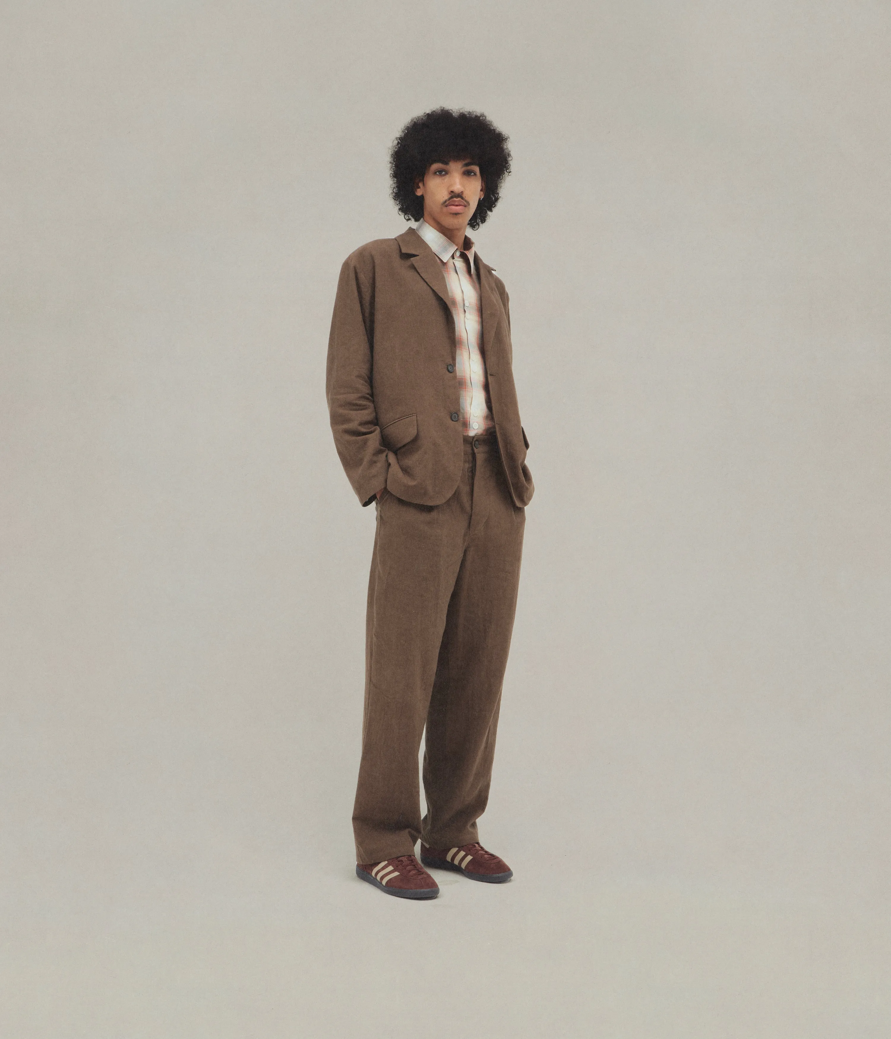 Cotton Blazer, Brown sold by XENIA TELUNTS product image thumbnail 2