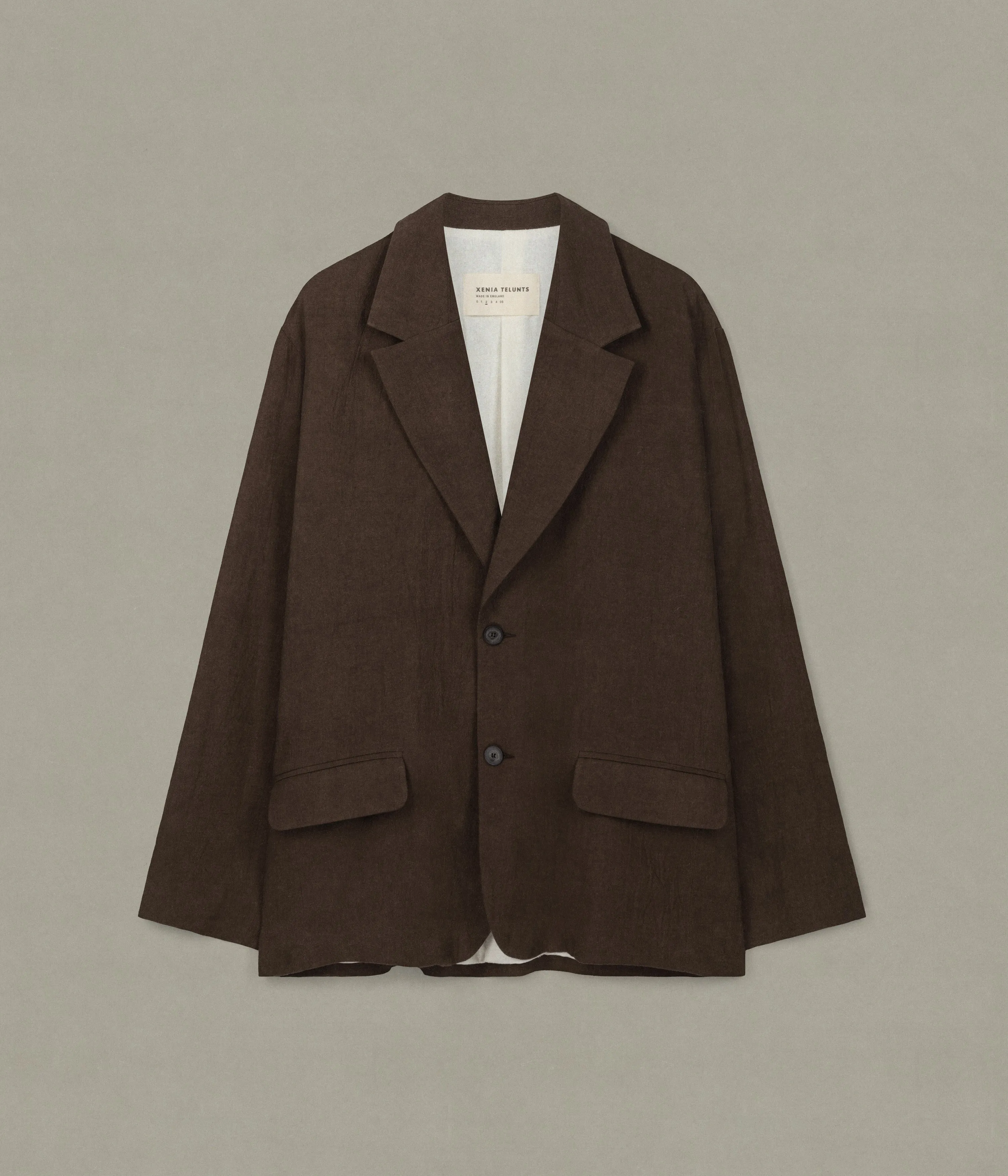 Cotton Blazer, Brown sold by XENIA TELUNTS