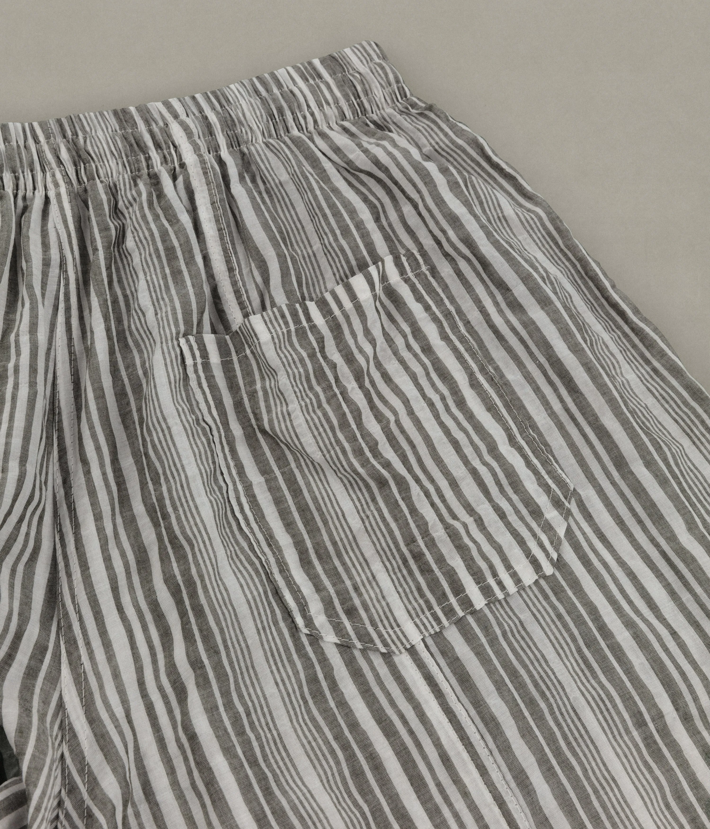 Nine AM Shorts, Green Stripe sold by XENIA TELUNTS product image thumbnail 4