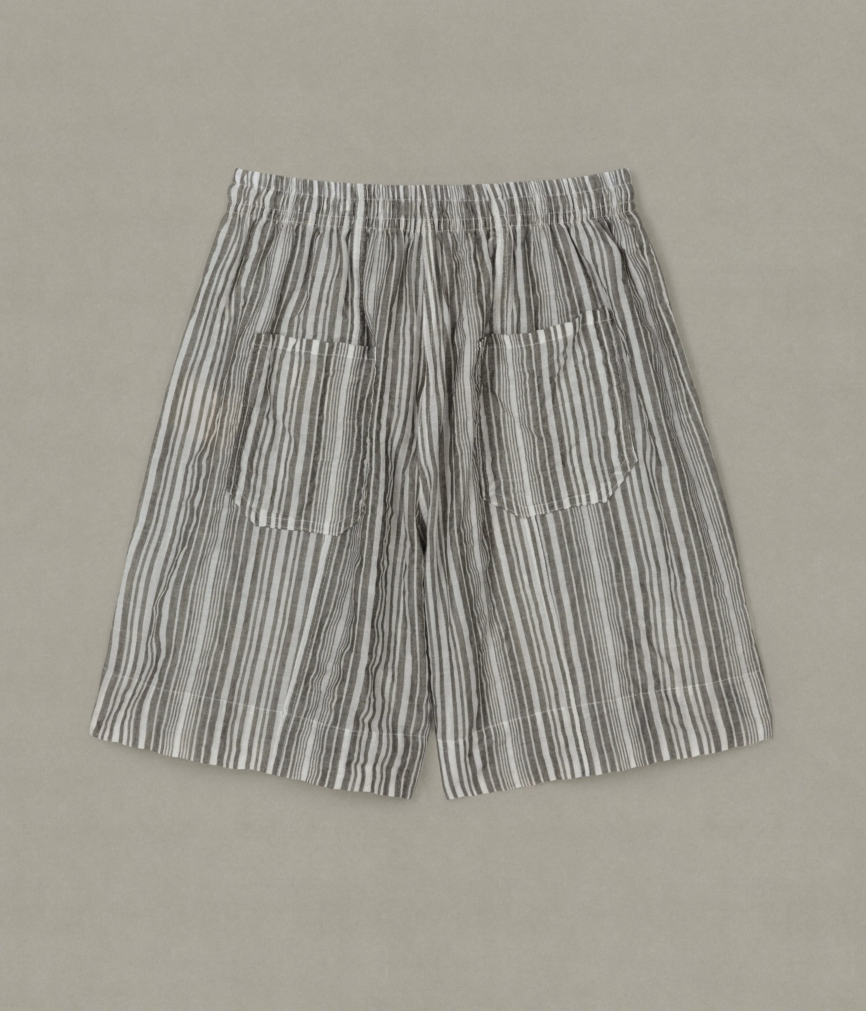 Nine AM Shorts, Green Stripe sold by XENIA TELUNTS product image thumbnail 2