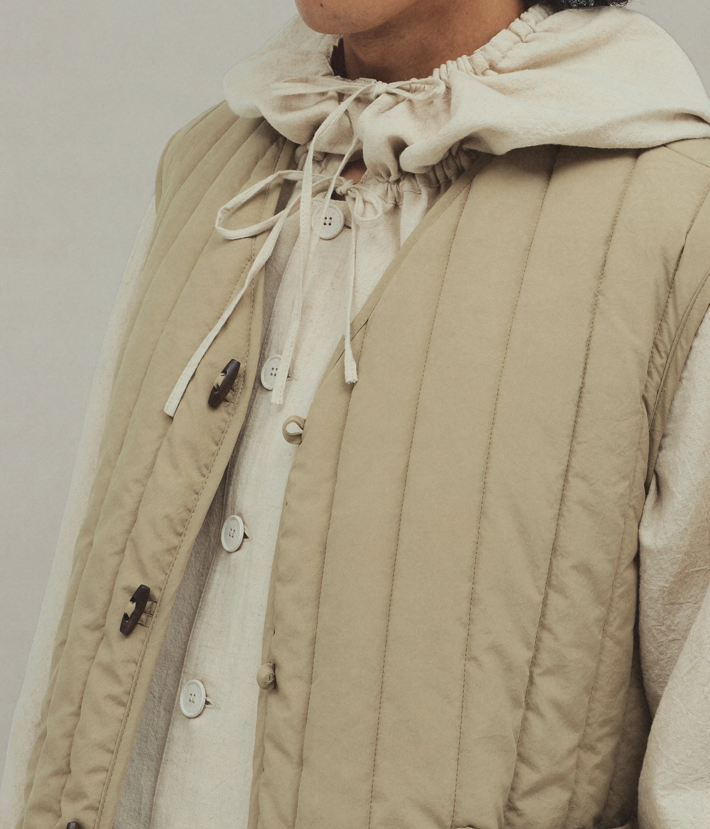 Quilt Gilet, Beige sold by XENIA TELUNTS product image thumbnail 3