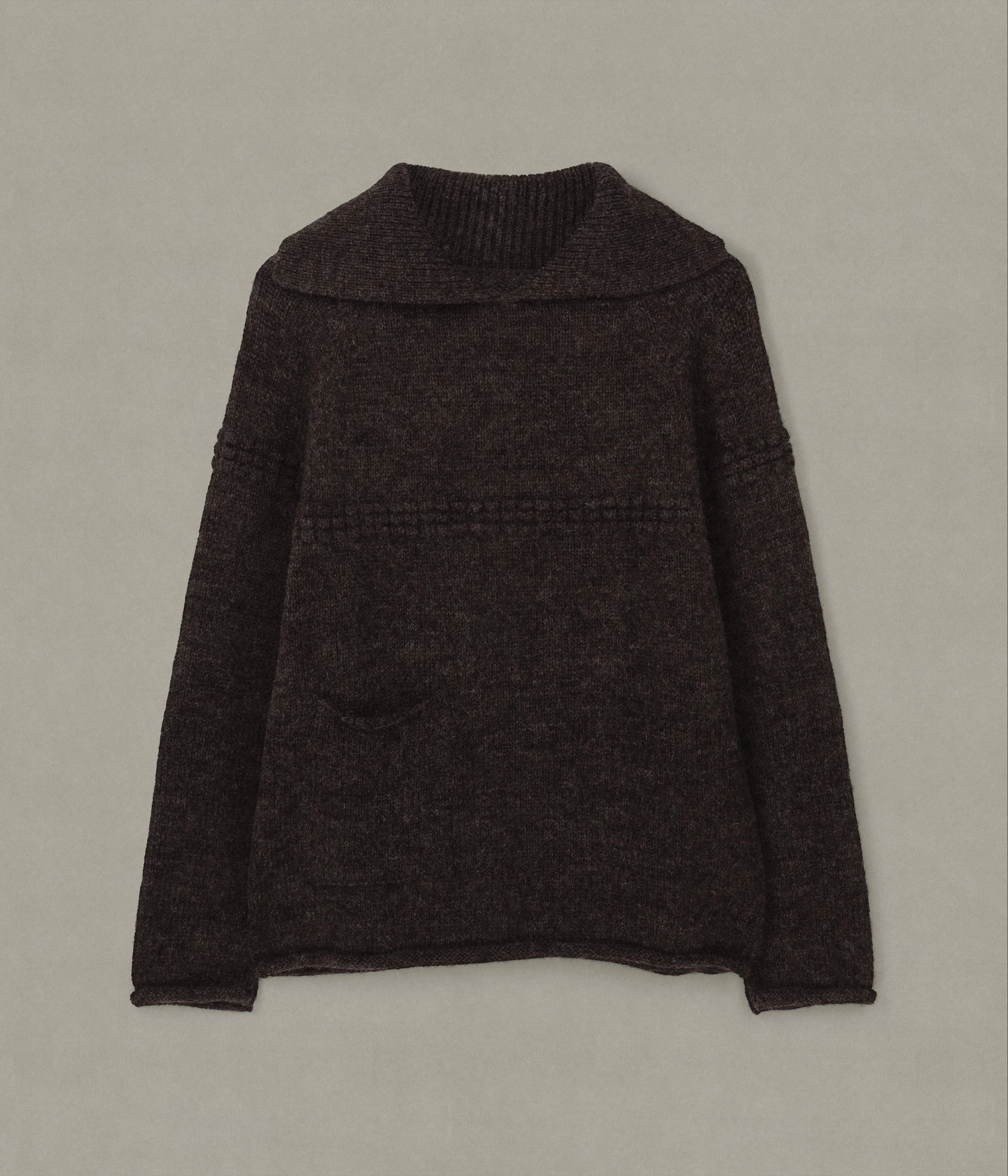 Sailor's Neck Sweater, Brown sold by XENIA TELUNTS