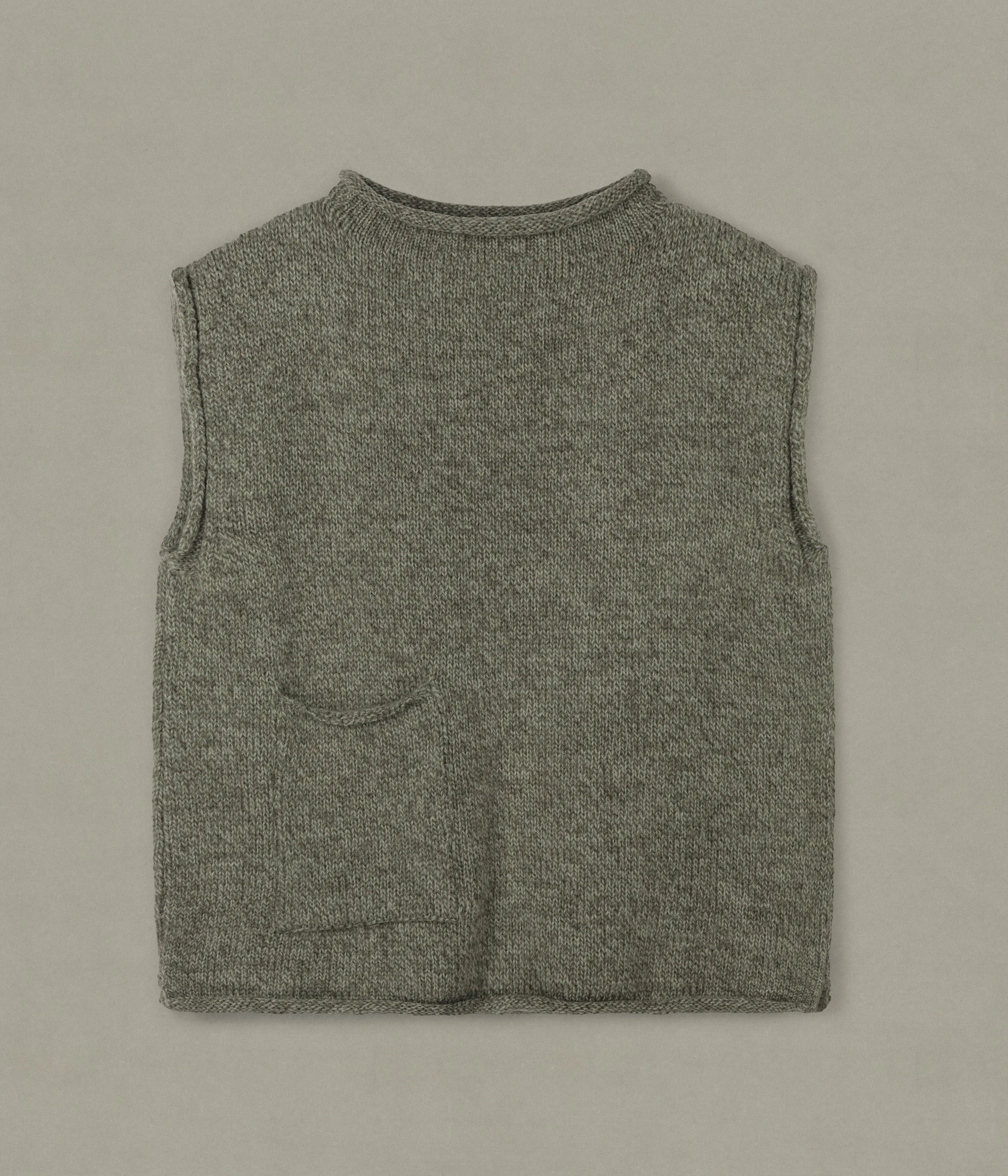 Fisherman Vest, Sage sold by XENIA TELUNTS