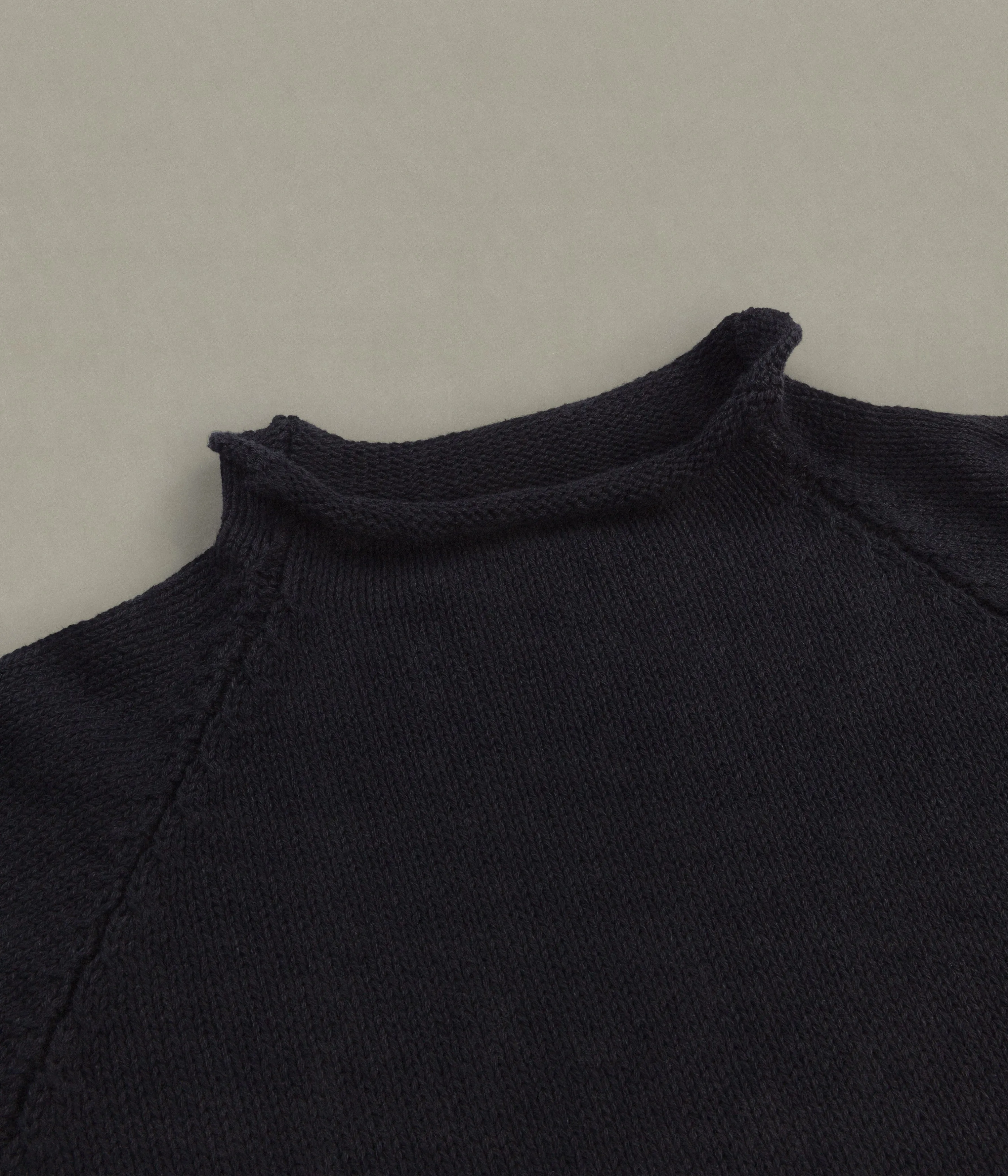 Indigo Cotton Fisherman Sweater, Black sold by XENIA TELUNTS product image thumbnail 5