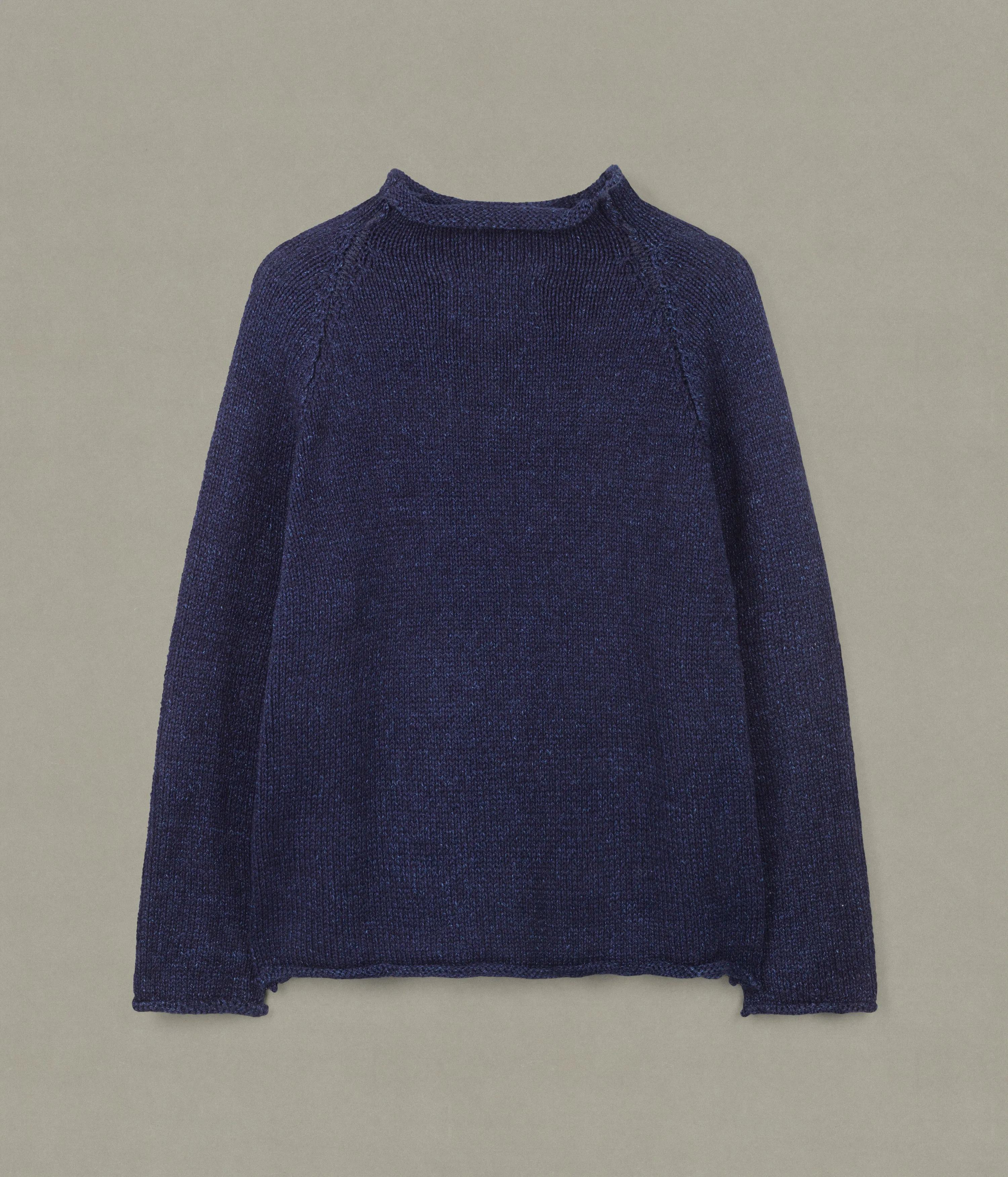 Indigo Cotton Fisherman Sweater, Navy sold by XENIA TELUNTS product image thumbnail 3