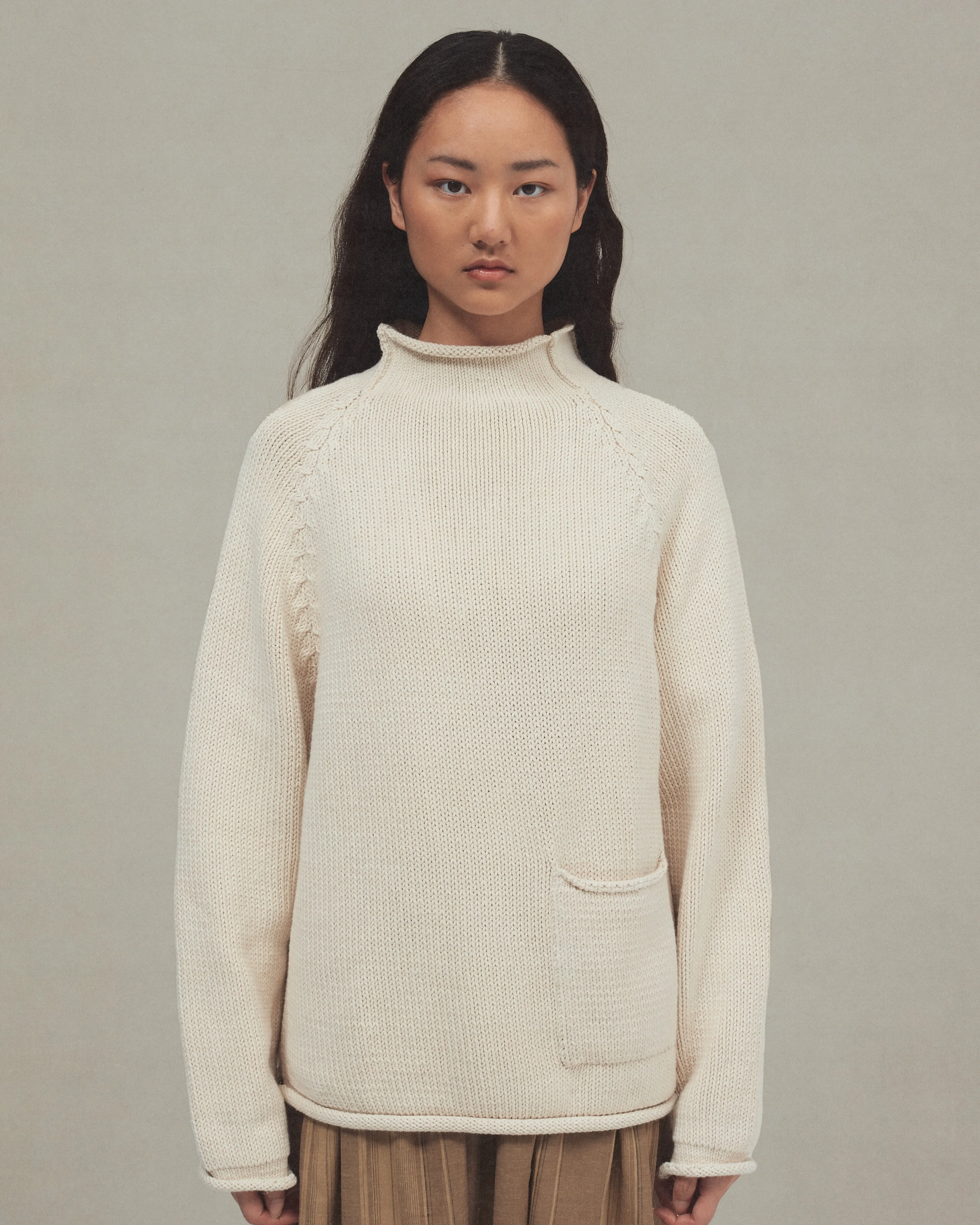 Cotton Fisherman Sweater, Undyed sold by XENIA TELUNTS product image thumbnail 2
