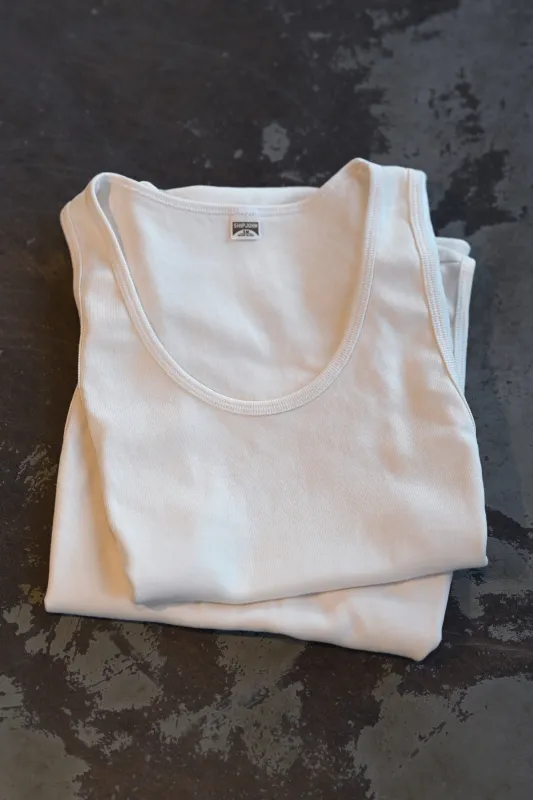 SJ White Tank Top sold by Ship John
