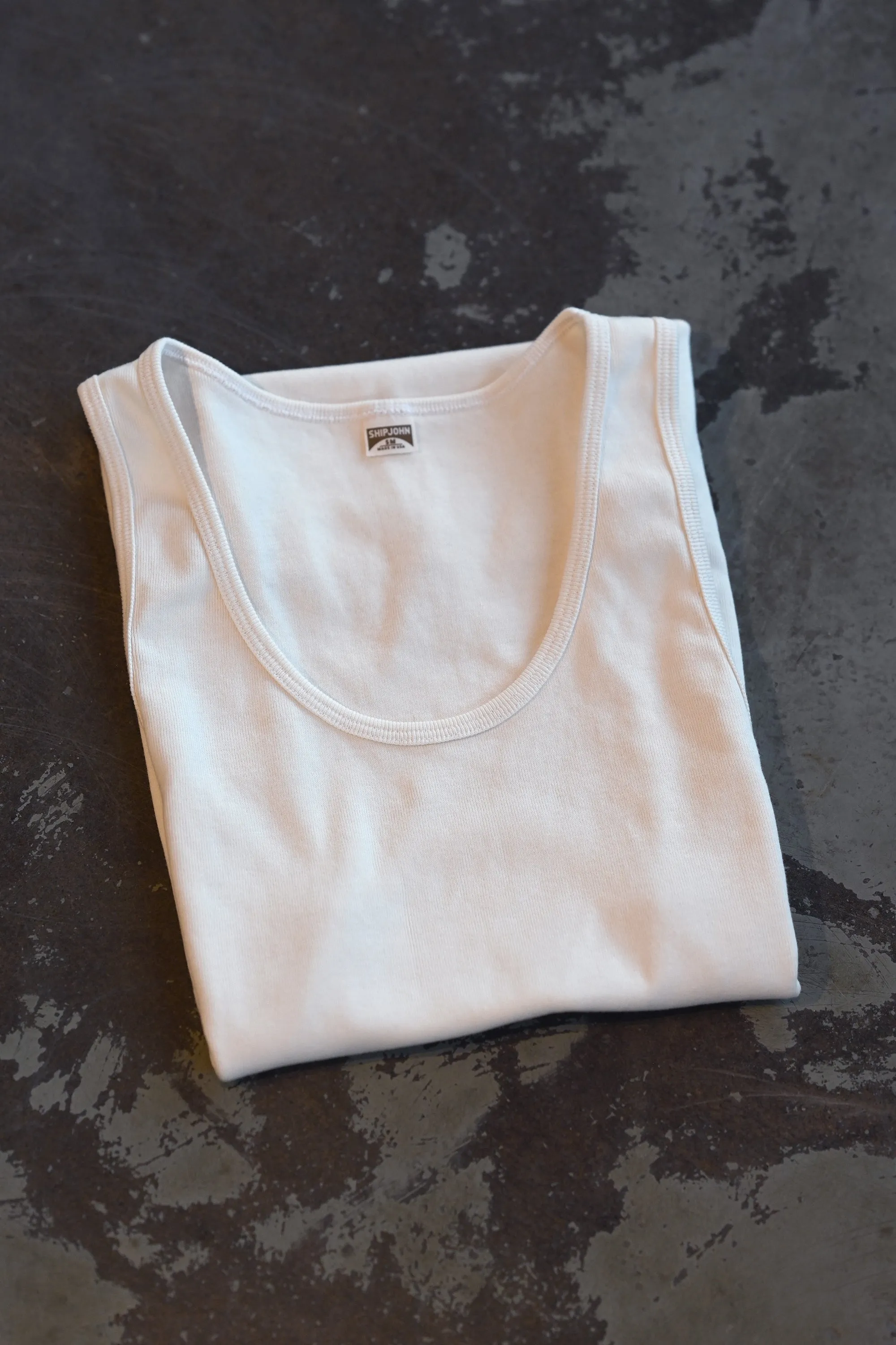 SJ White Tank Top sold by Ship John product image thumbnail 2