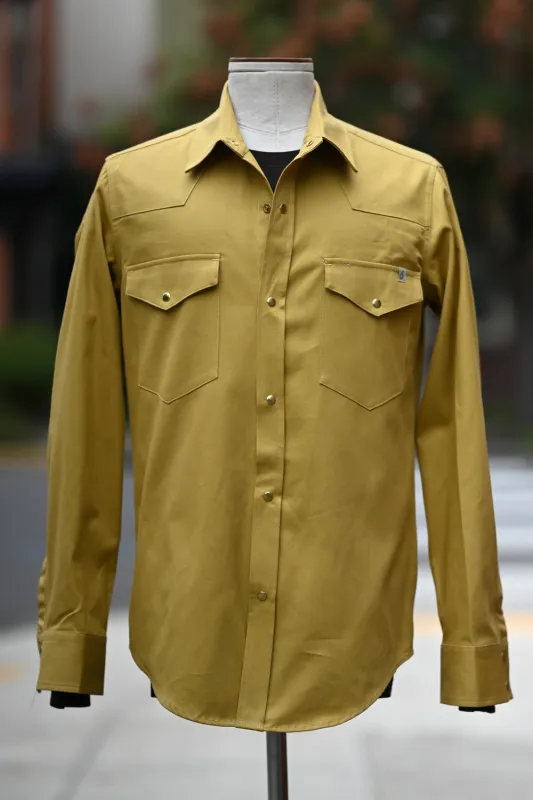 Patton Shirt - Mustard Organic Twill sold by Ship John