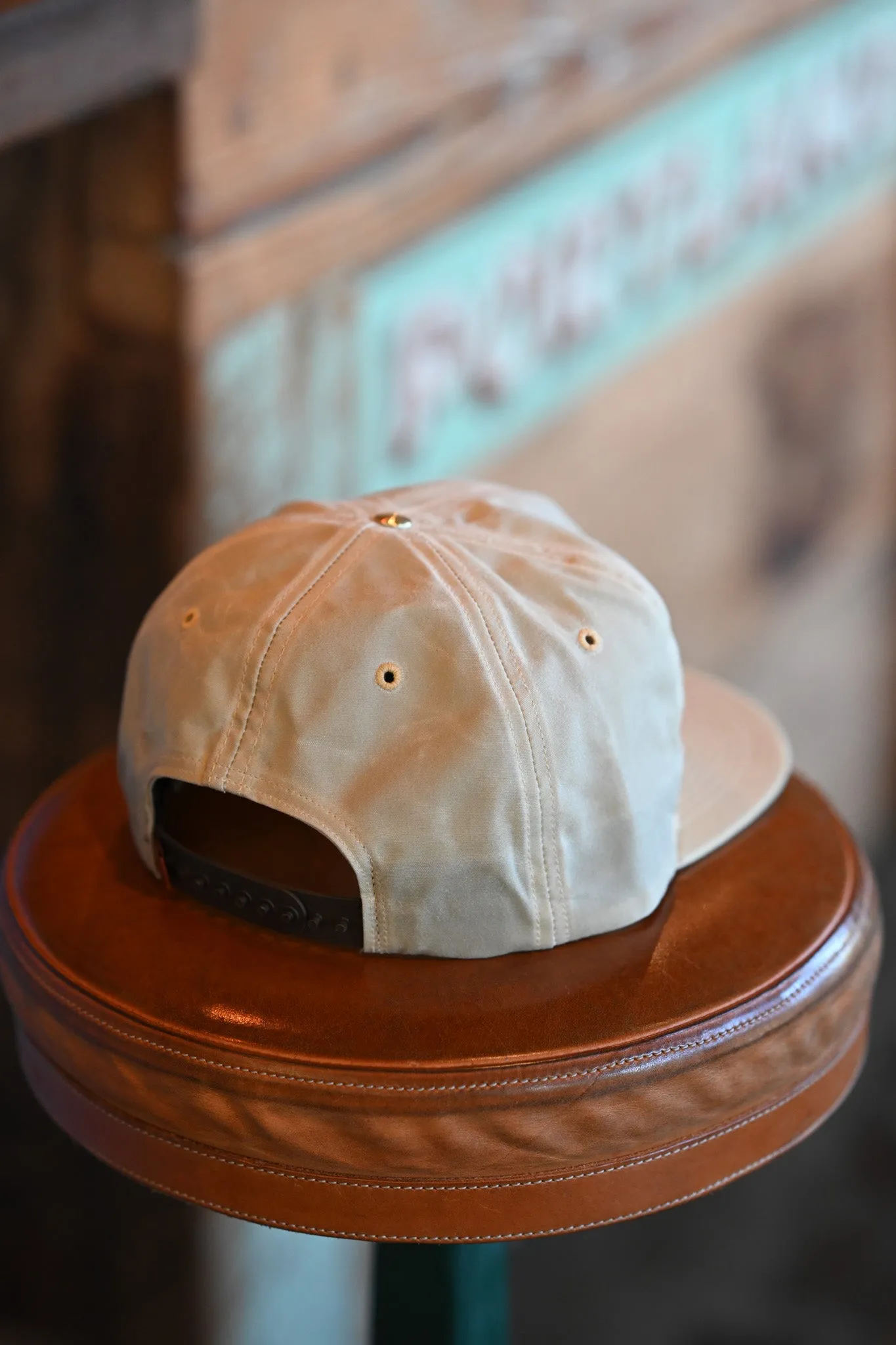 Waxed Wills Hat - Bone - Leather Patch sold by Ship John product image thumbnail 3