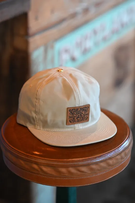Waxed Wills Hat - Bone - Leather Patch sold by Ship John