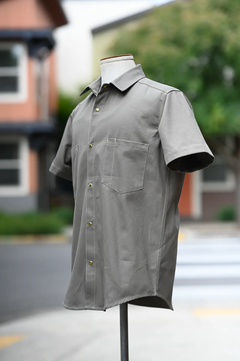 Jerry Shirt - Short Sleeve - Sage Cotton Twill sold by Ship John product image thumbnail 2
