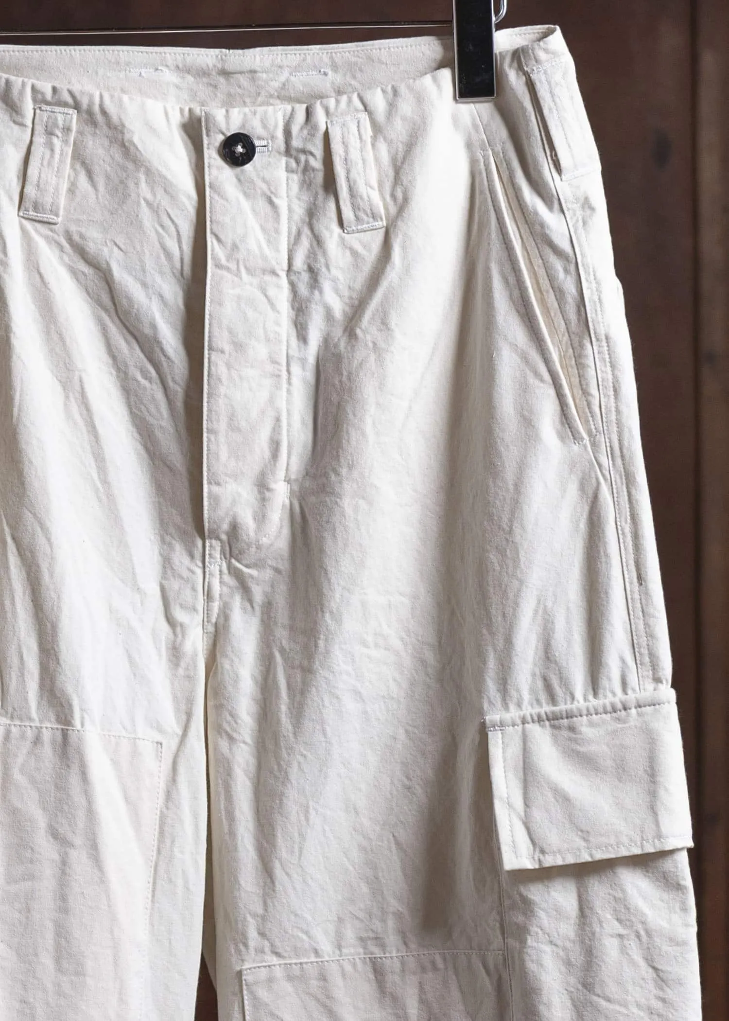 amachi. Double Knee Cargo Pants - Light Weight AY00-7-5 Off White sold by Amachi product image thumbnail 3