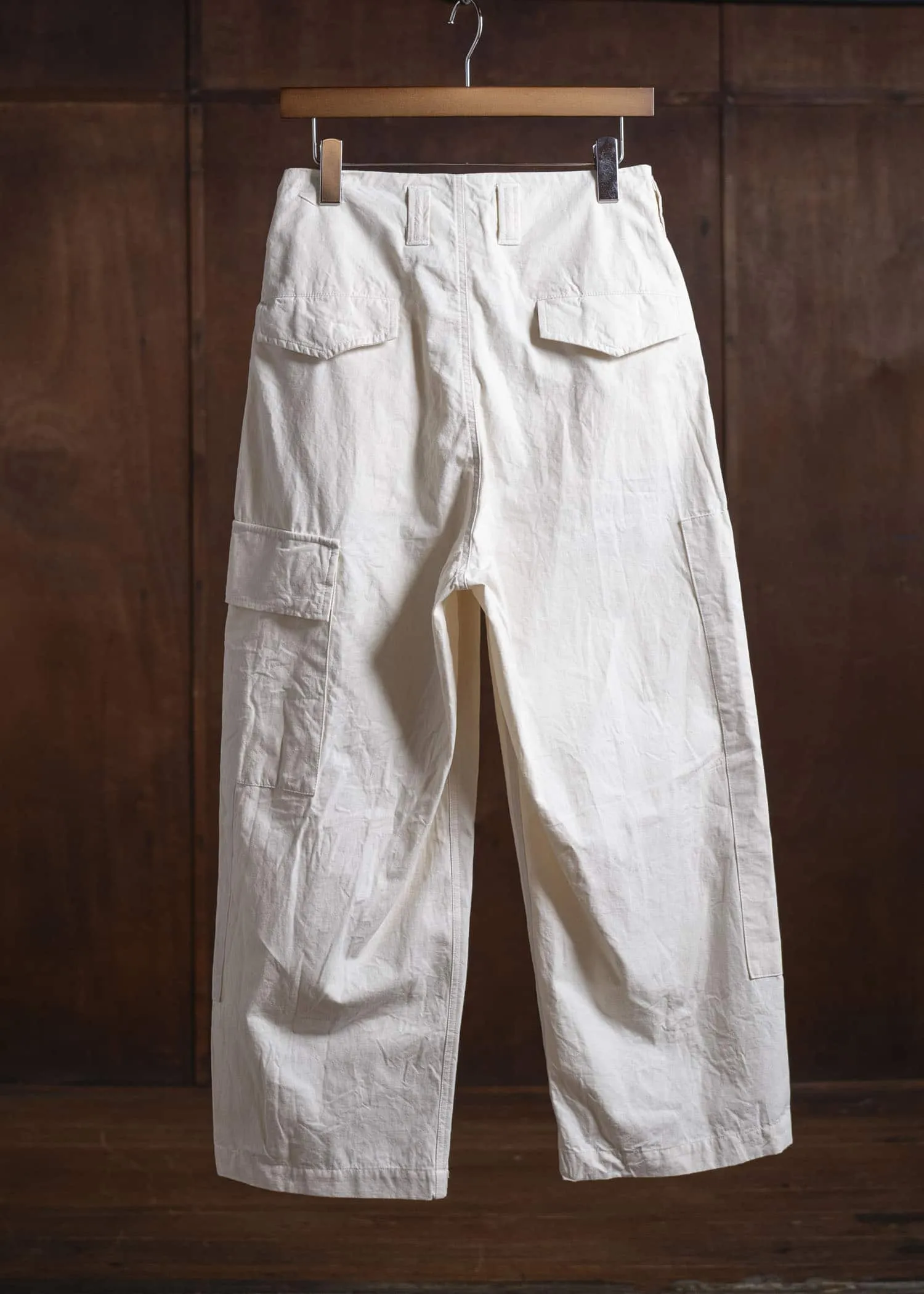 amachi. Double Knee Cargo Pants - Light Weight AY00-7-5 Off White sold by Amachi product image thumbnail 2