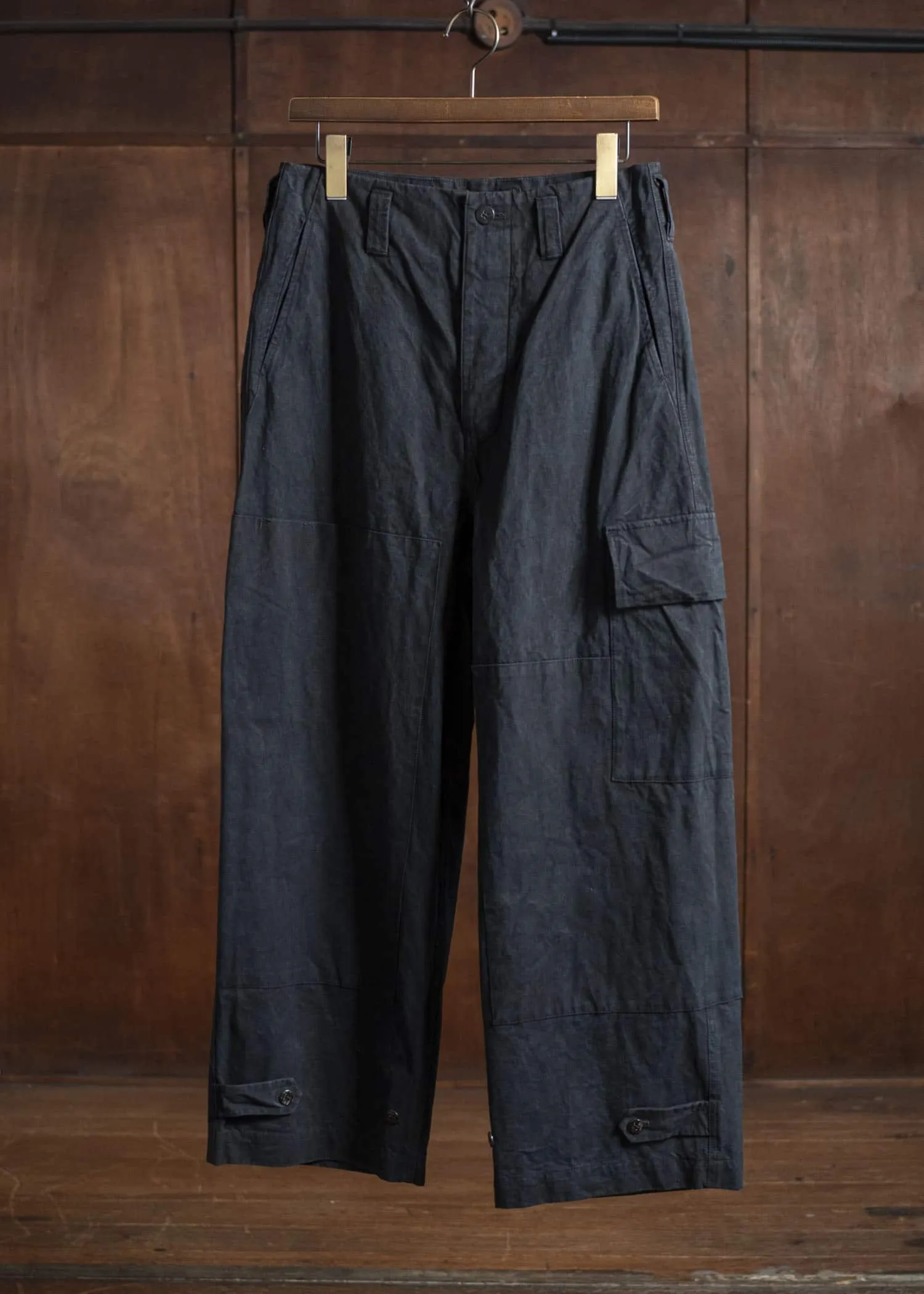 amachi. Double Knee Cargo Pants - Heavy Weight AY008B-3032 ND - Black Navy sold by Amachi