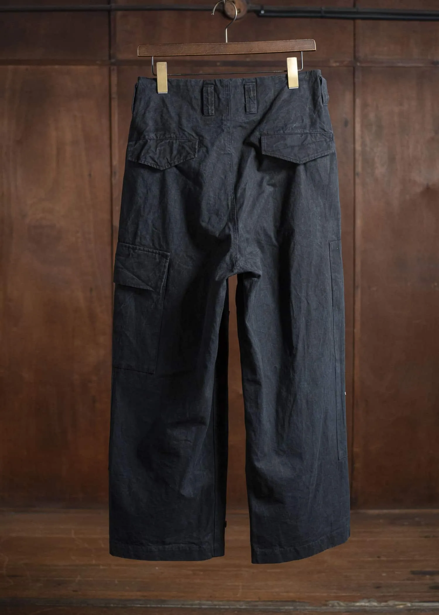 amachi. Double Knee Cargo Pants - Heavy Weight AY008B-3032 ND - Black Navy sold by Amachi product image thumbnail 2