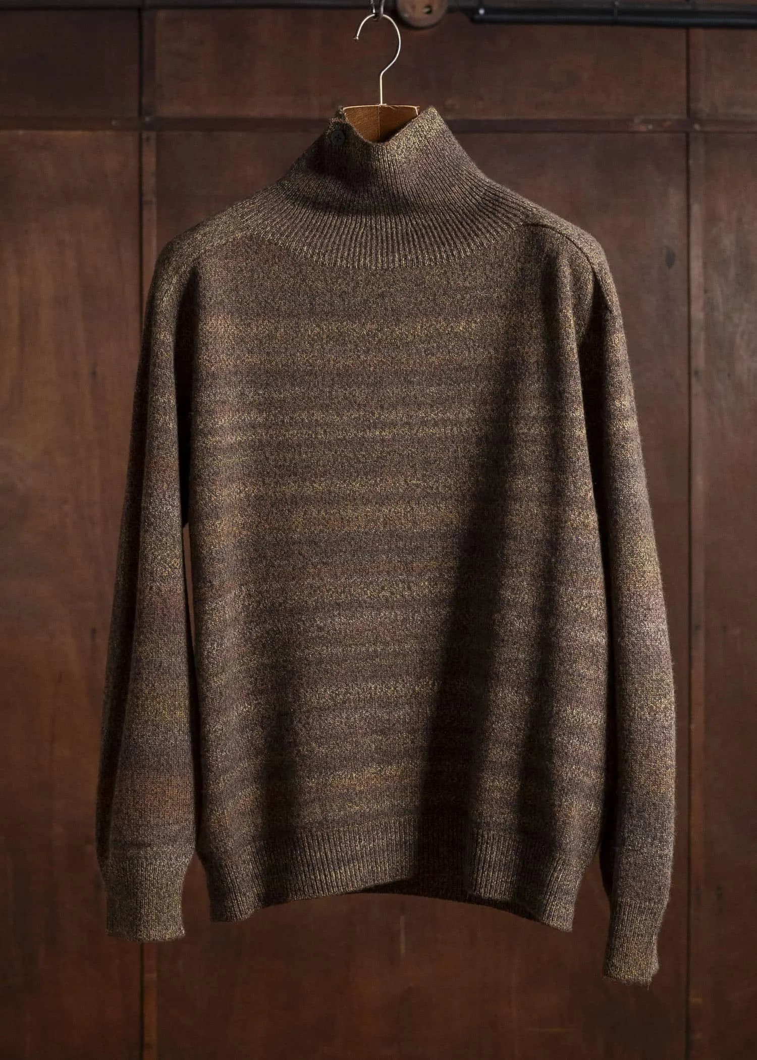 amachi. Gradation High Neck Knit AY17K-4077 Red Brown sold by Amachi