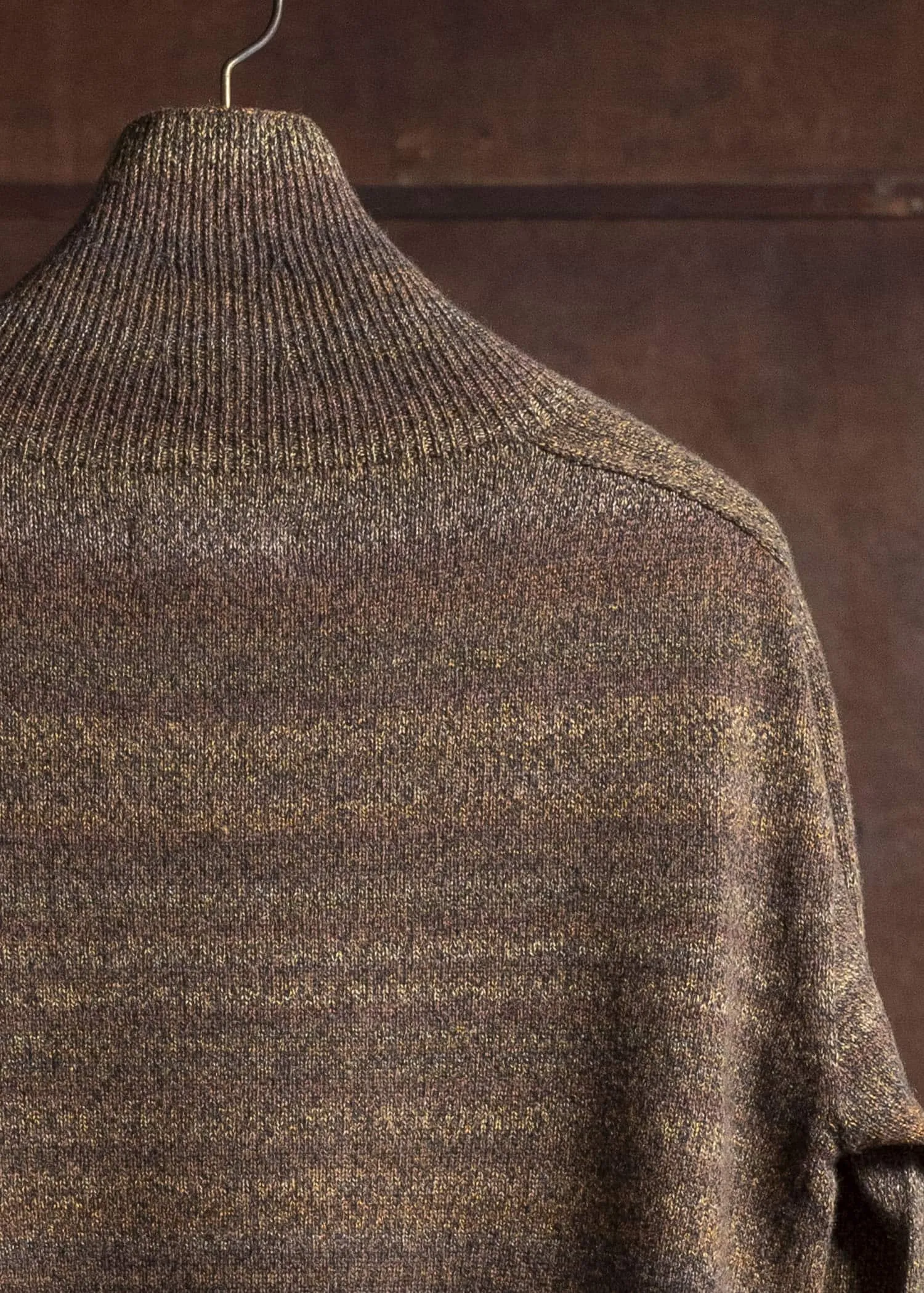 amachi. Gradation High Neck Knit AY17K-4077 Red Brown sold by Amachi product image thumbnail 5