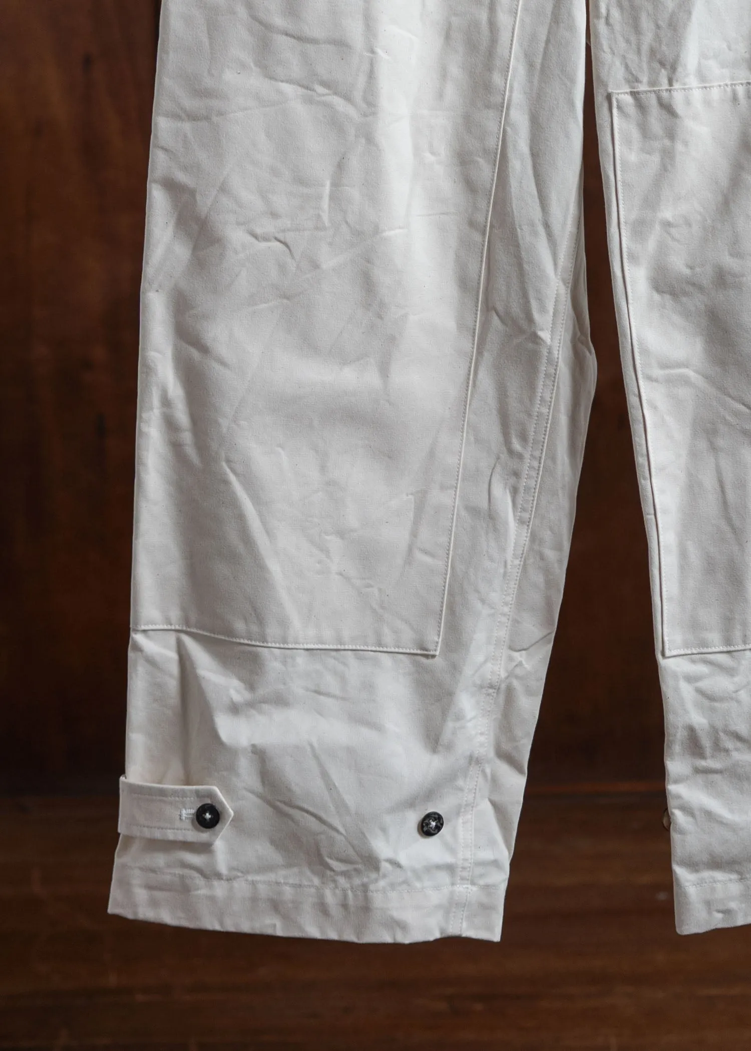 amachi. Double Knee Cargo Pants -Heavy Weight Off White AY00-6-5-Off White sold by Amachi product image thumbnail 4