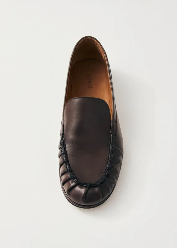 Marty Brown Leather Loafers sold by Alohas