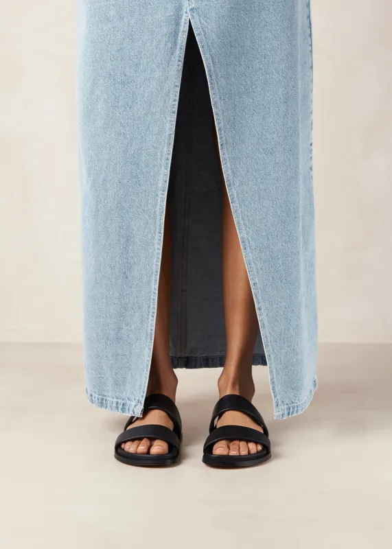 Calypso Black Leather Sandals sold by Alohas