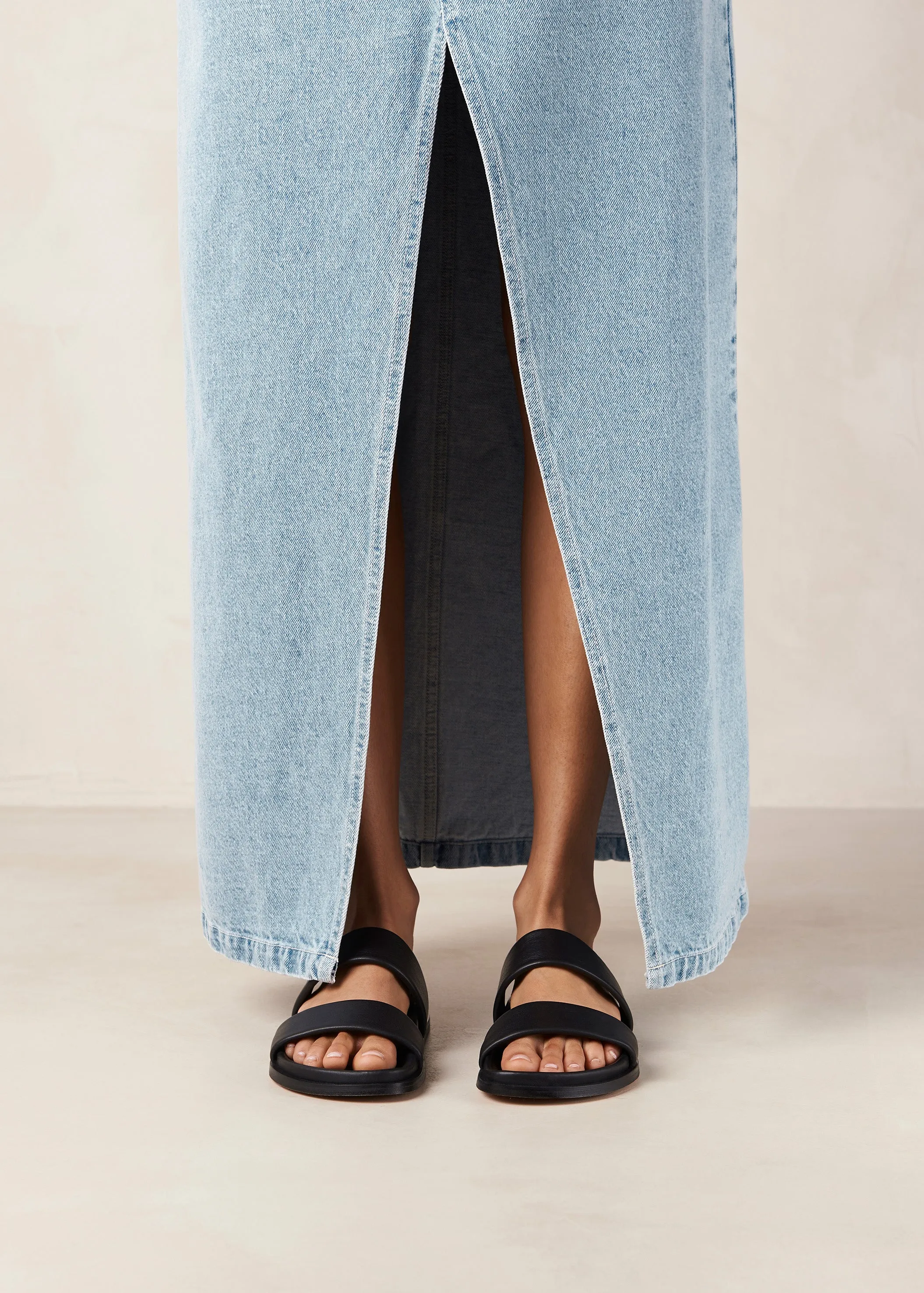 Calypso Black Leather Sandals sold by Alohas