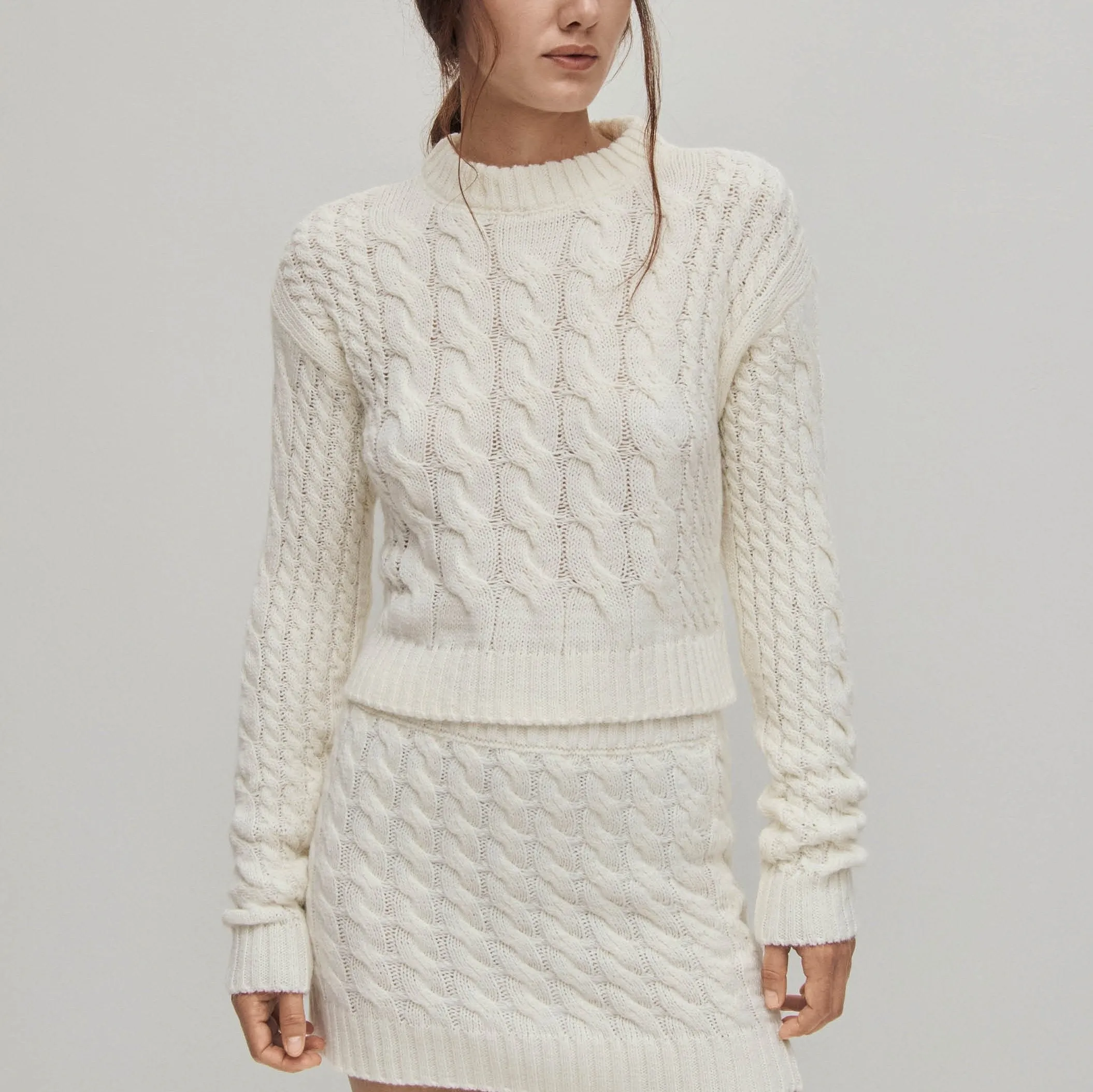 Blossom White Tricot Sweater sold by Alohas product image thumbnail 3
