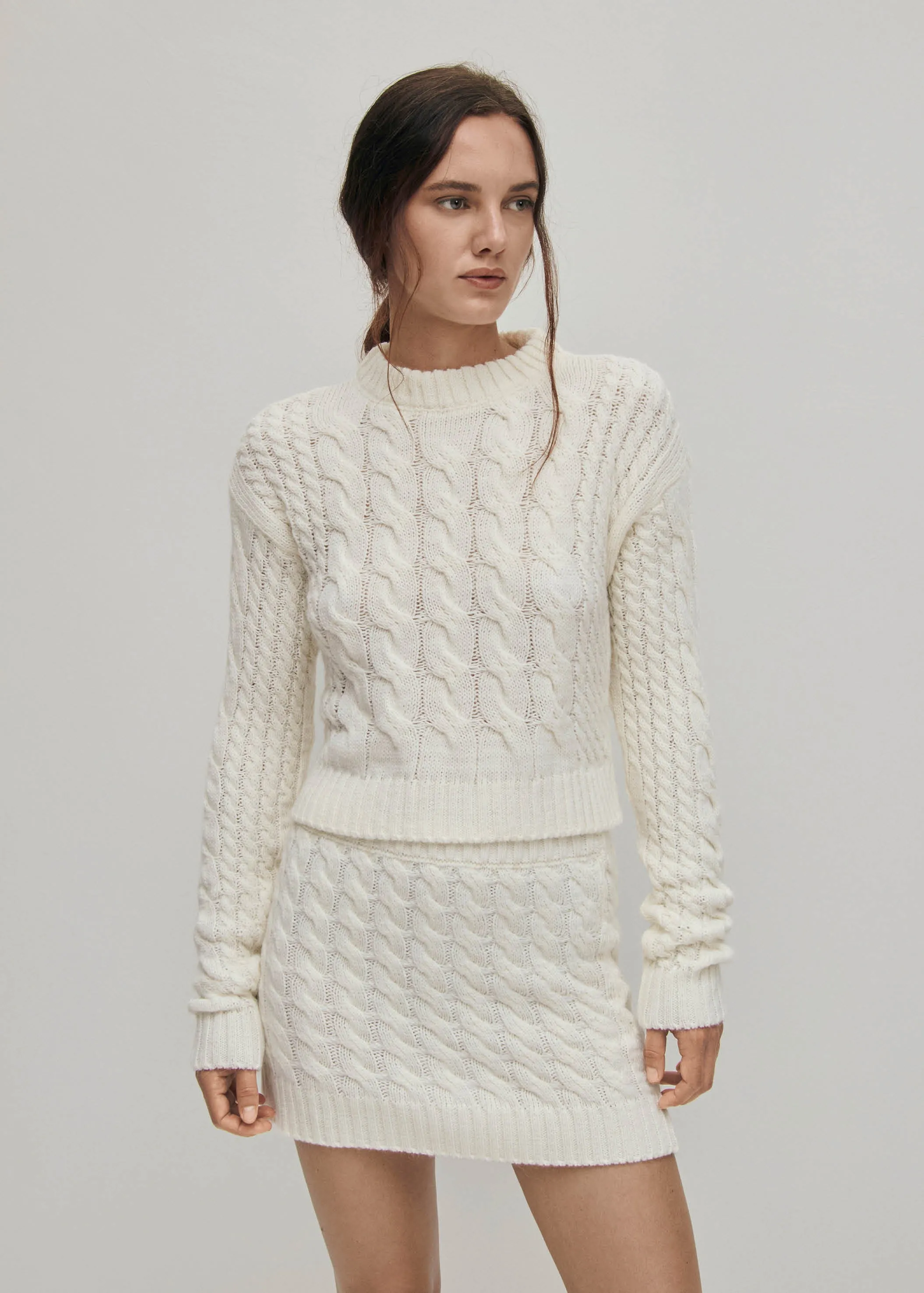Blossom White Tricot Sweater sold by Alohas product image thumbnail 4