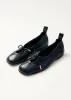 Rosalind Black Leather Ballet Flats sold by Alohas