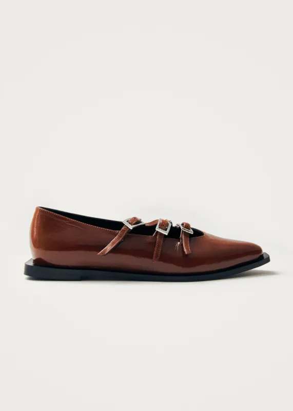 Jive Onix Brown Leather Ballet Flats sold by Alohas