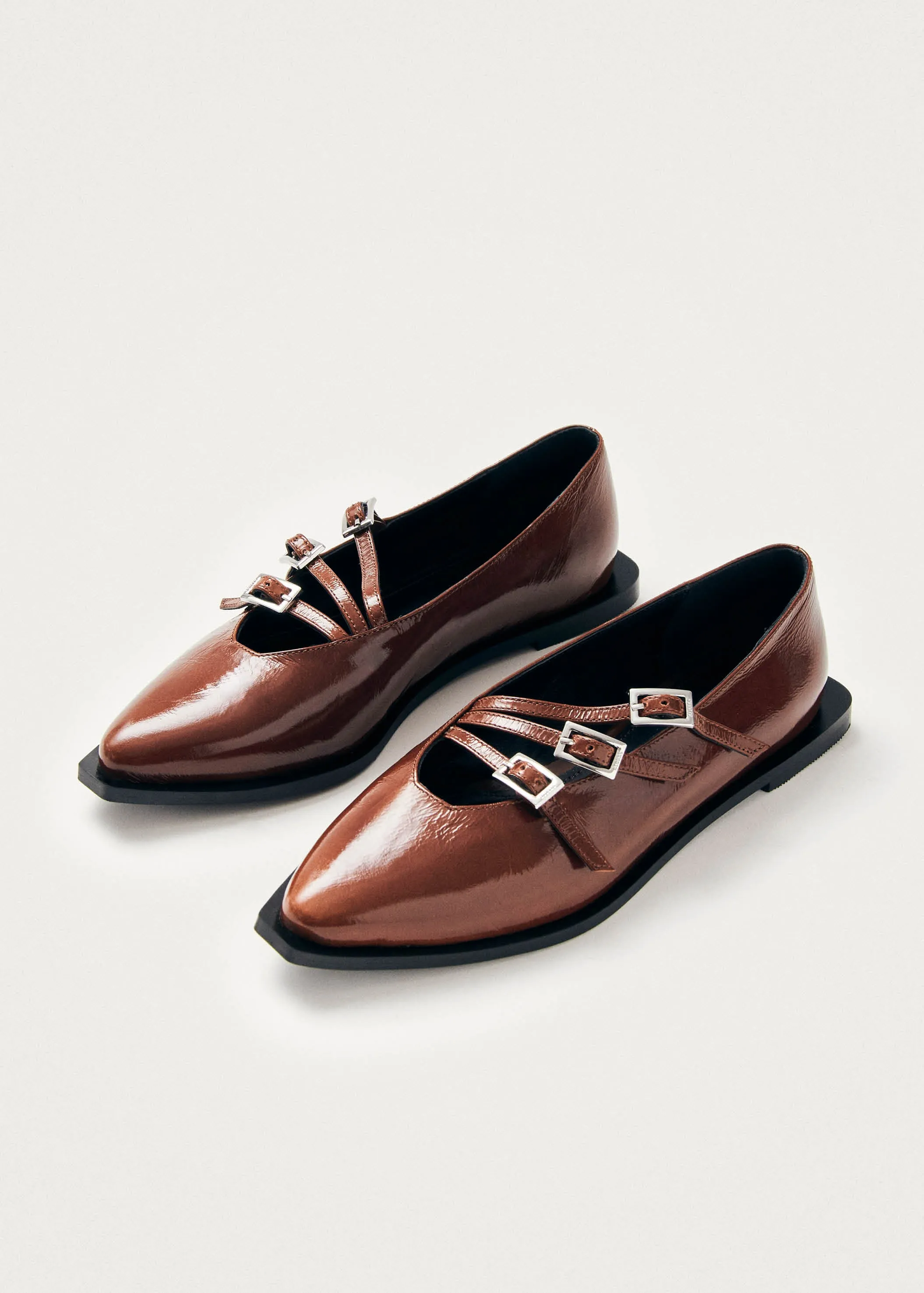 Jive Onix Brown Leather Ballet Flats sold by Alohas product image thumbnail 2