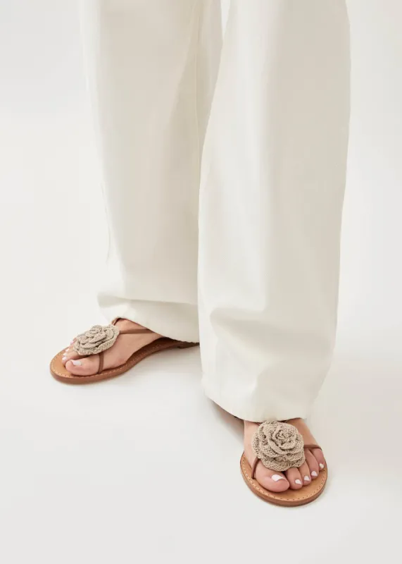 Jakara Tan Leather Sandals sold by Alohas