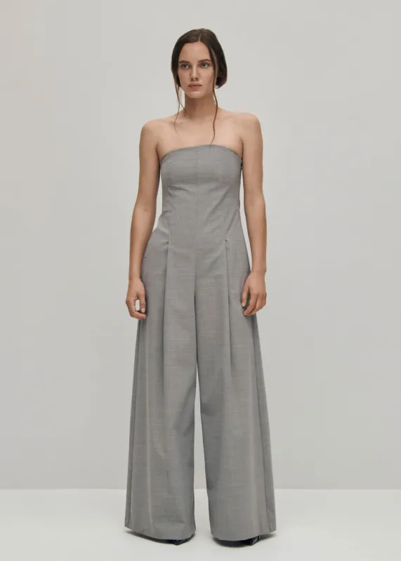 Elisa Grey Jumpsuit made by Alohas