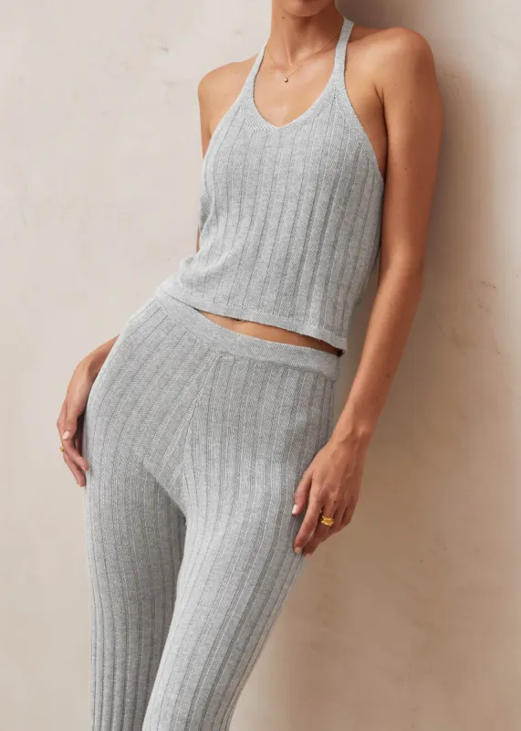 Briana Grey Tricot Top sold by Alohas