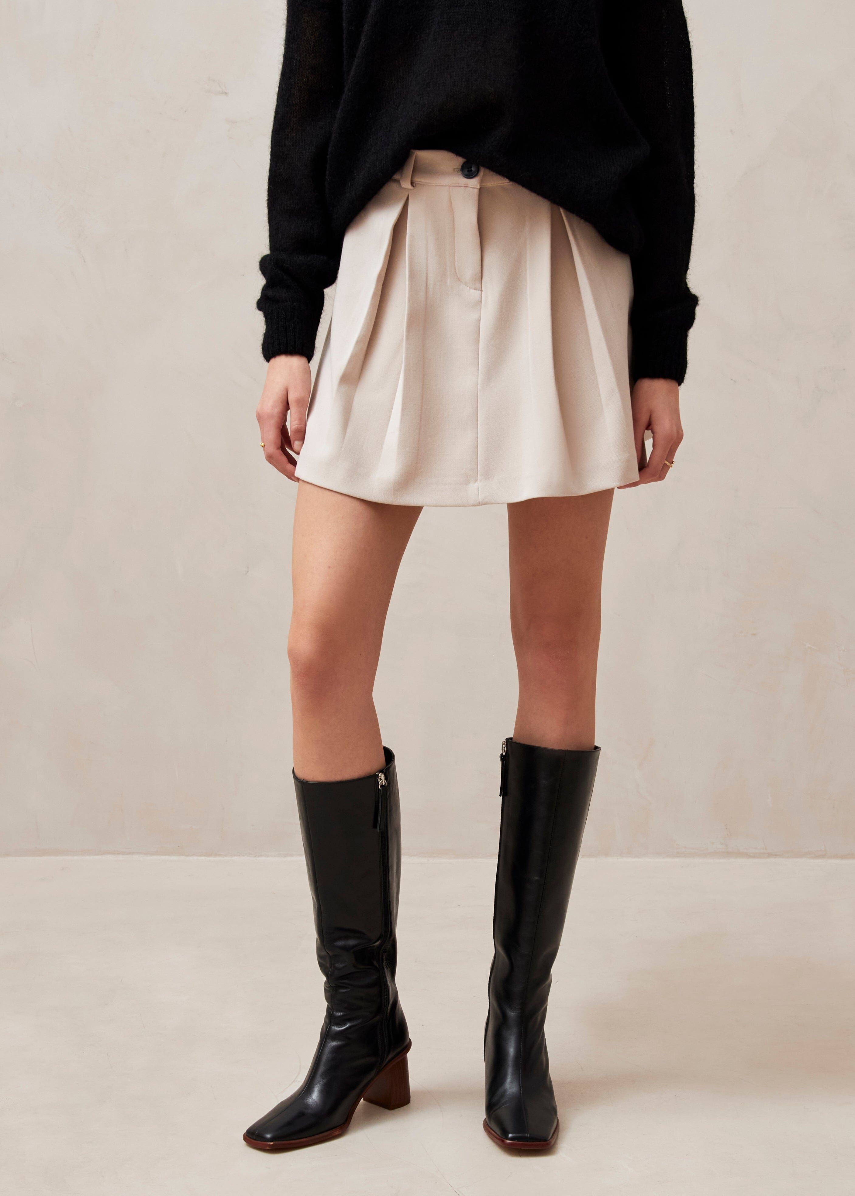 Carline Beige Skirt sold by Alohas