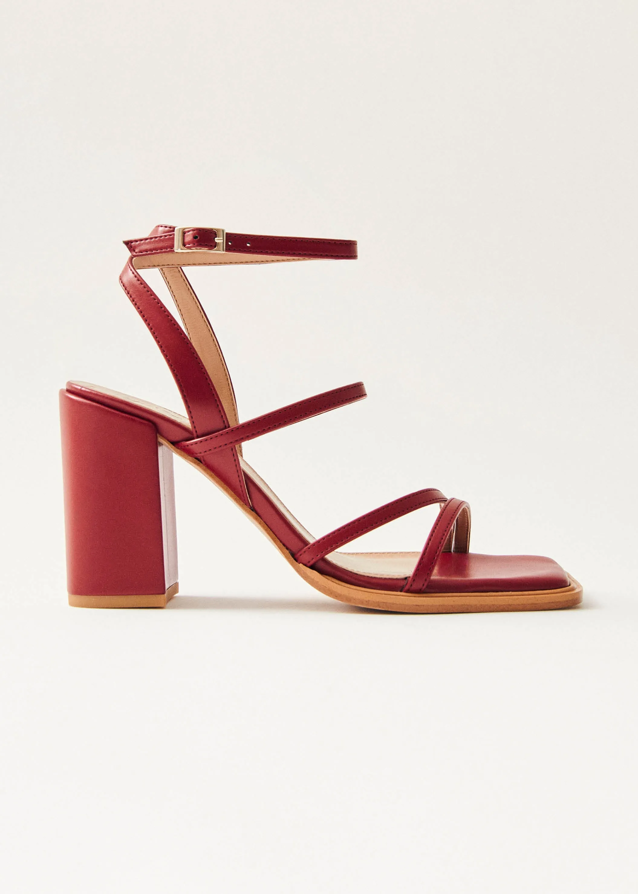 Alexa Red Vegan Leather Sandals sold by Alohas