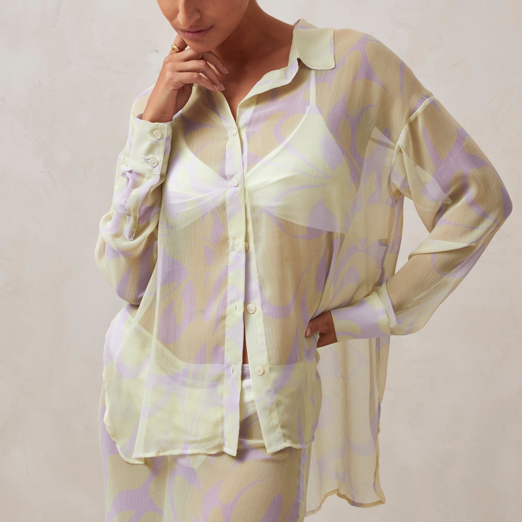 Yasu Pastel Waves Shirt sold by Alohas product image thumbnail 3