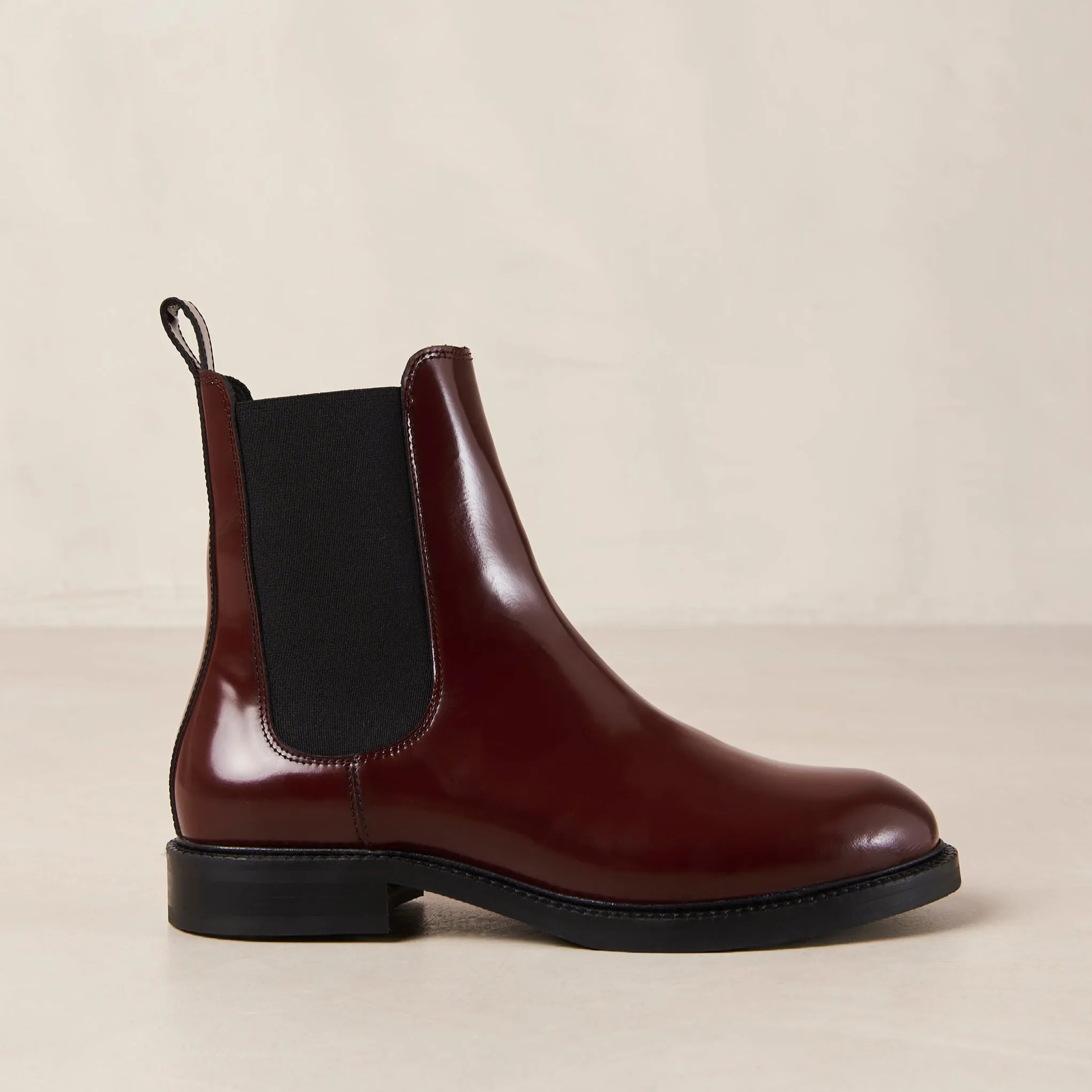 Lanz Burgundy Leather Ankle Boots sold by Alohas product image thumbnail 3
