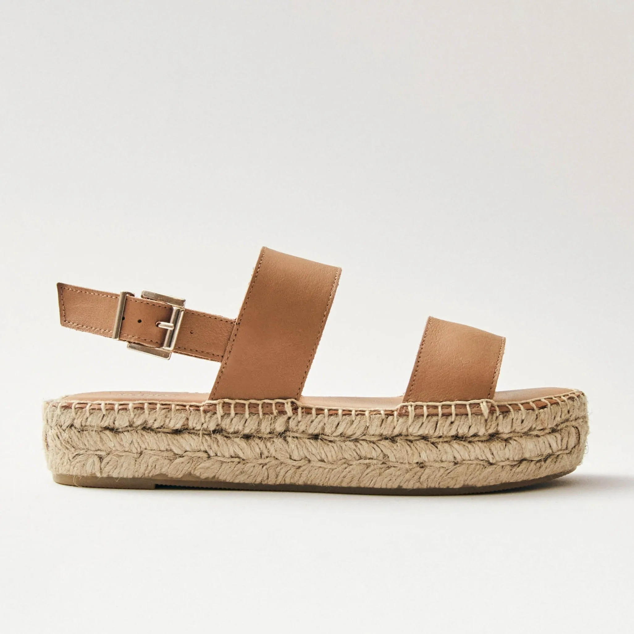 Double Strap Camel Leather Espadrilles sold by Alohas product image thumbnail 3