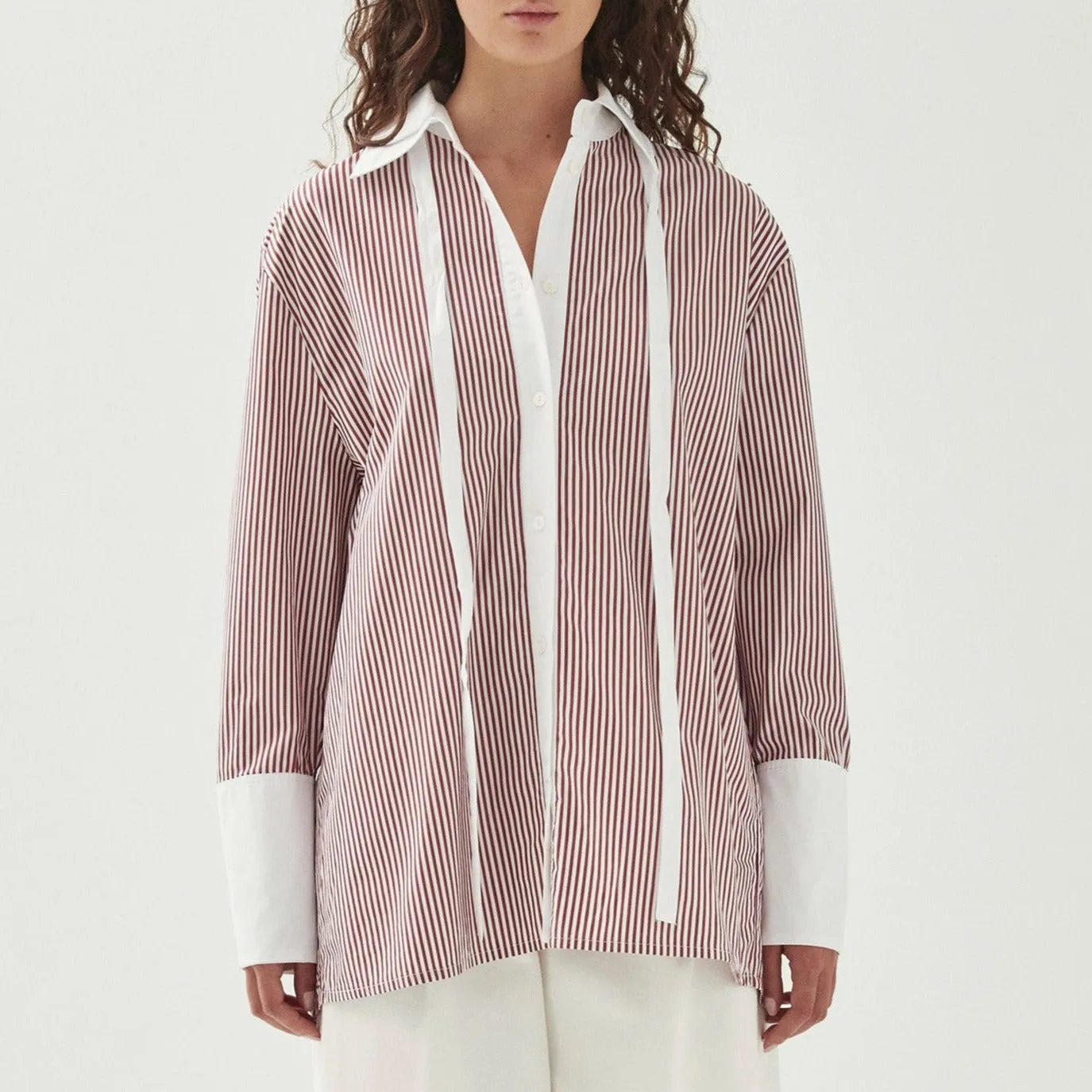 Sempe Red Stripes Shirt sold by Alohas product image thumbnail 3